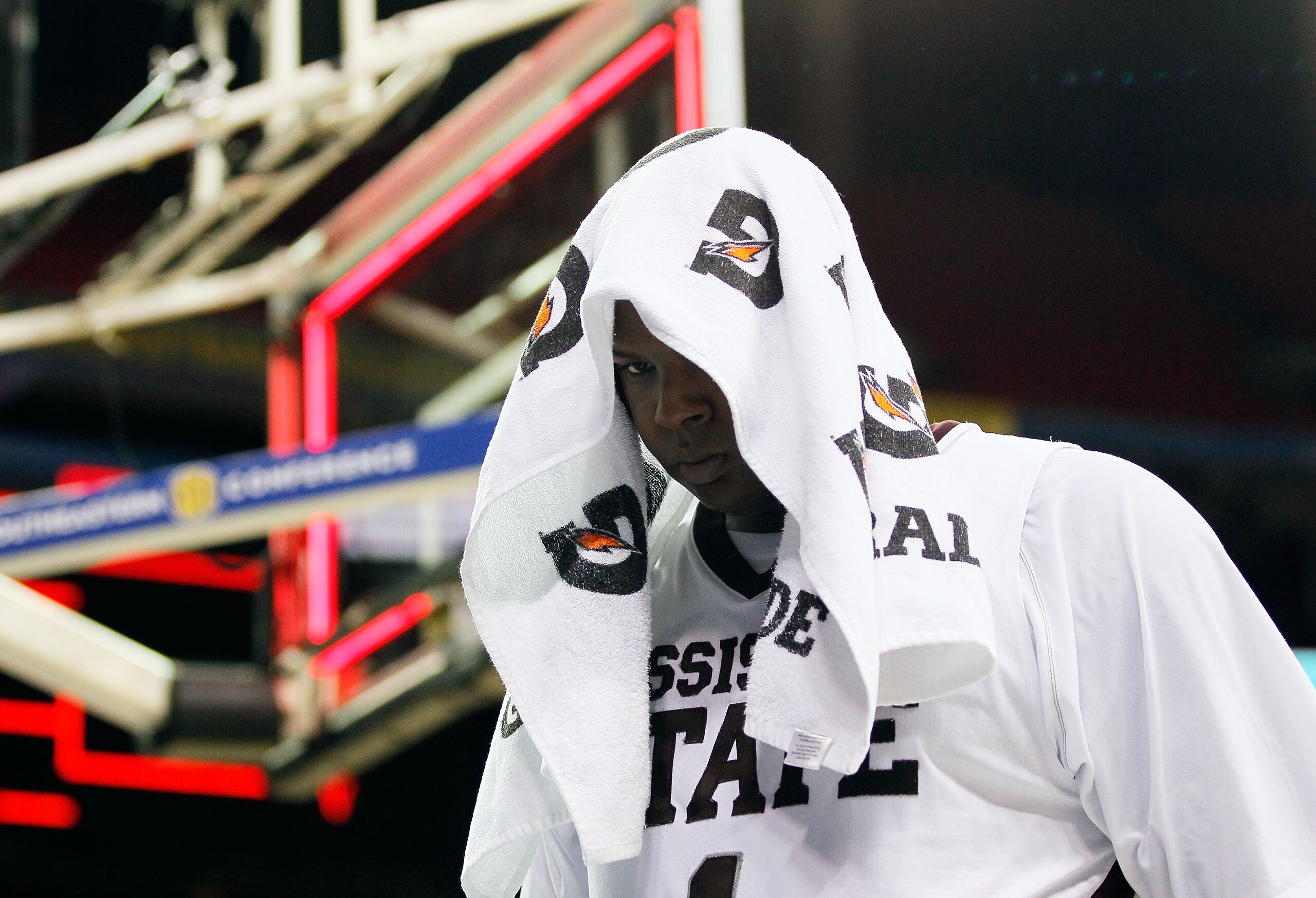 ATLANTA, GA - MARCH 11:  Renardo Sidney #1 of the Mississippi State Bulldogs leaves the court dejected after loosing to the Vanderbilt Commodores during the quarterfinals of the SEC Men's Basketball Tournament at Georgia Dome on March 11, 2011 in Atlanta,