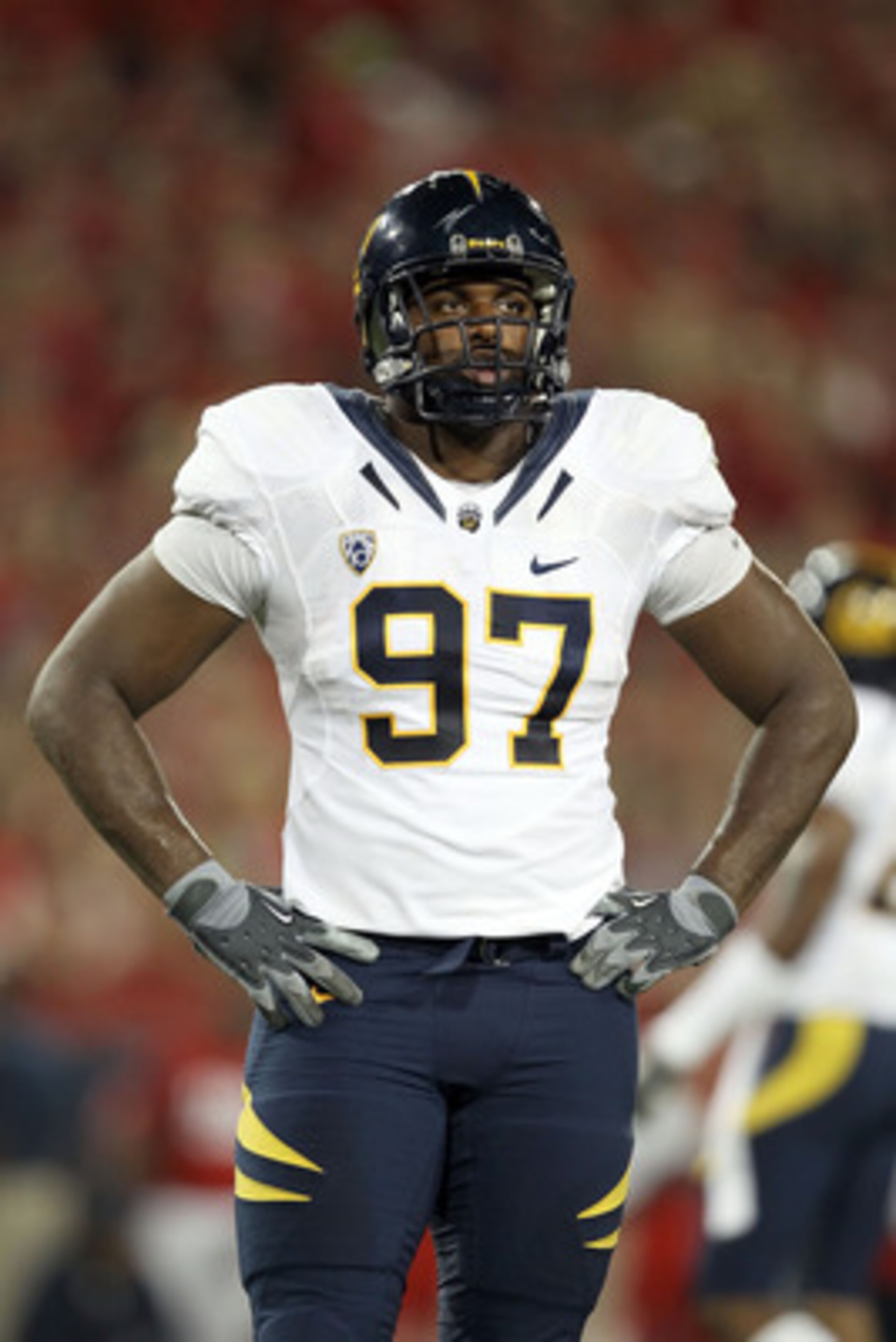 TUCSON, AZ - SEPTEMBER 25: Defensive tackle Cameron Jordan #97 of the California Golden Bears during the college football game against the Arizona Wildcats at Arizona Stadium on September 25, 2010 in Tucson, Arizona. The Wildcats defeated the Golden Bear TUCSON, AZ - SEPTEMBER 25: Defensive tackle Cameron Jordan #97 of the California Golden Bears during the college football game against the Arizona Wildcats at Arizona Stadium on September 25, 2010 in Tucson, Arizona. The Wildcats defeated the Golden Bear