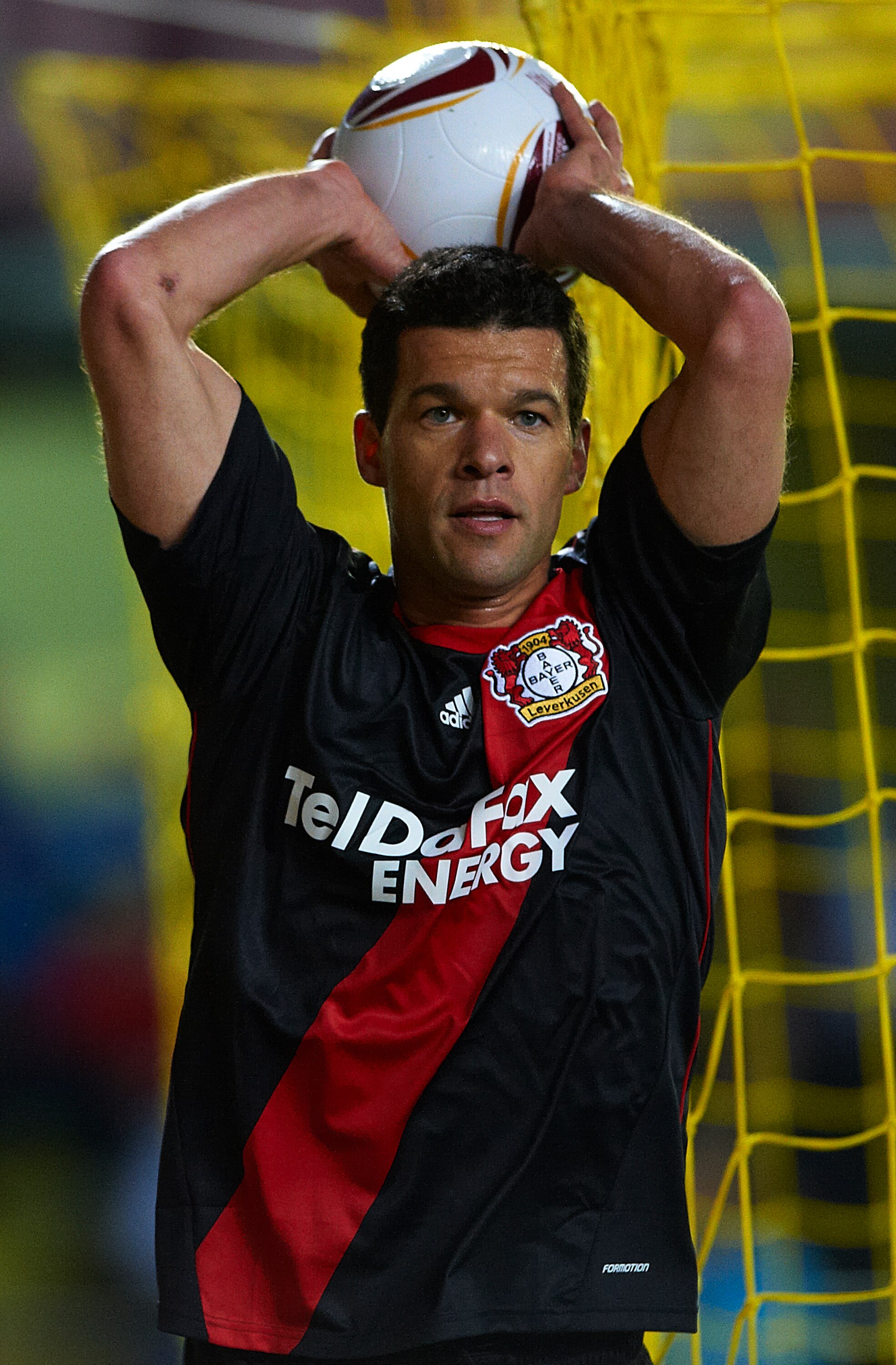 VILLARREAL, SPAIN - MARCH 17:  Michael Ballack of Bayer Leverkusen in action during the UEFA Europa League round of 16 second leg match between Villarreal and Bayer Leverkusen at El Madrigal stadium on March 17, 2011 in Villarreal, Spain.  (Photo by Manue