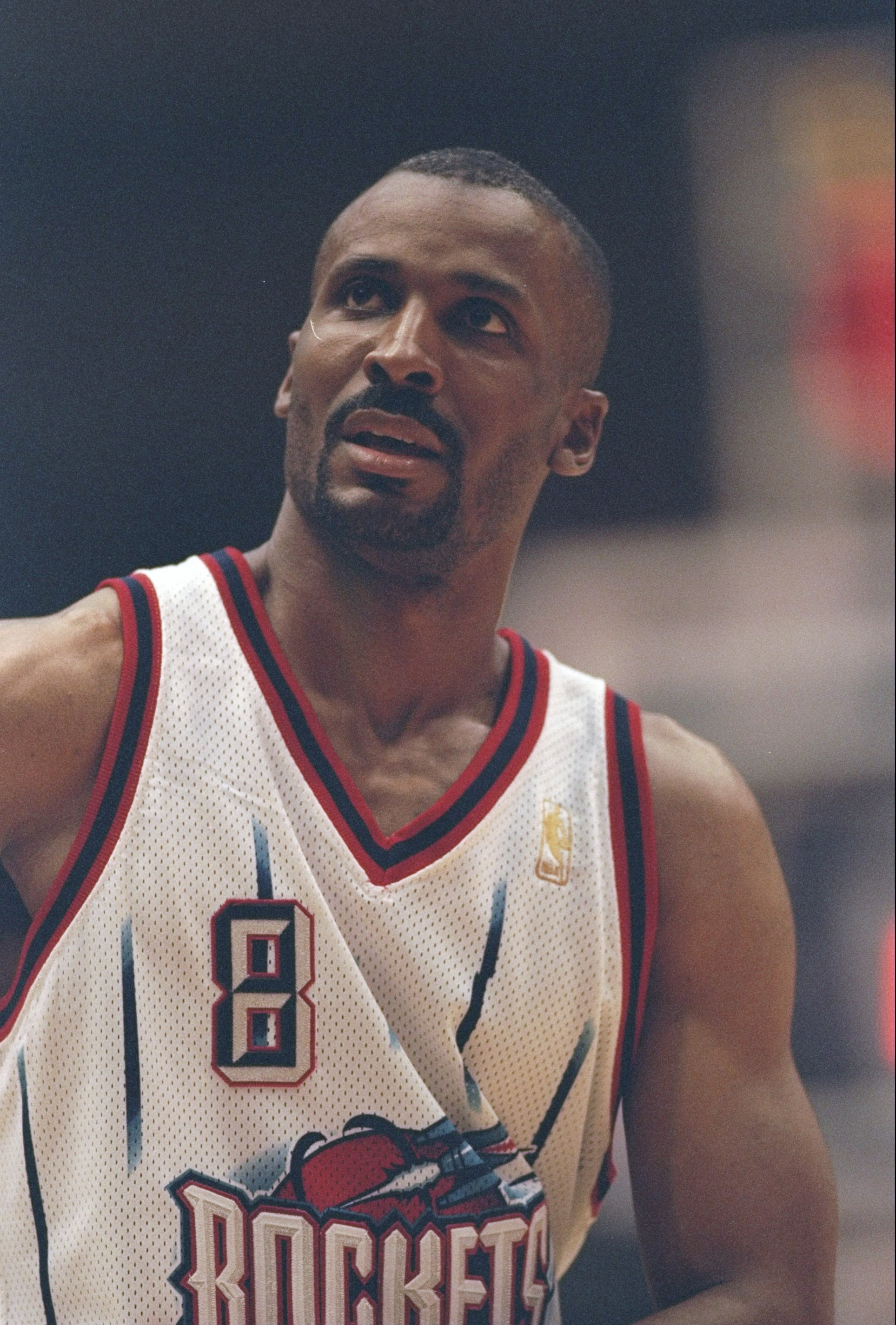 7 May 1997:  Eddie Johnson of the Houston Rockets stands on the court during a playoff game against the Seattle Supersonics at the Summit in Houston, Texas.  The Supersonics won the game 106-101. Mandatory Credit: Stephen Dunn  /Allsport