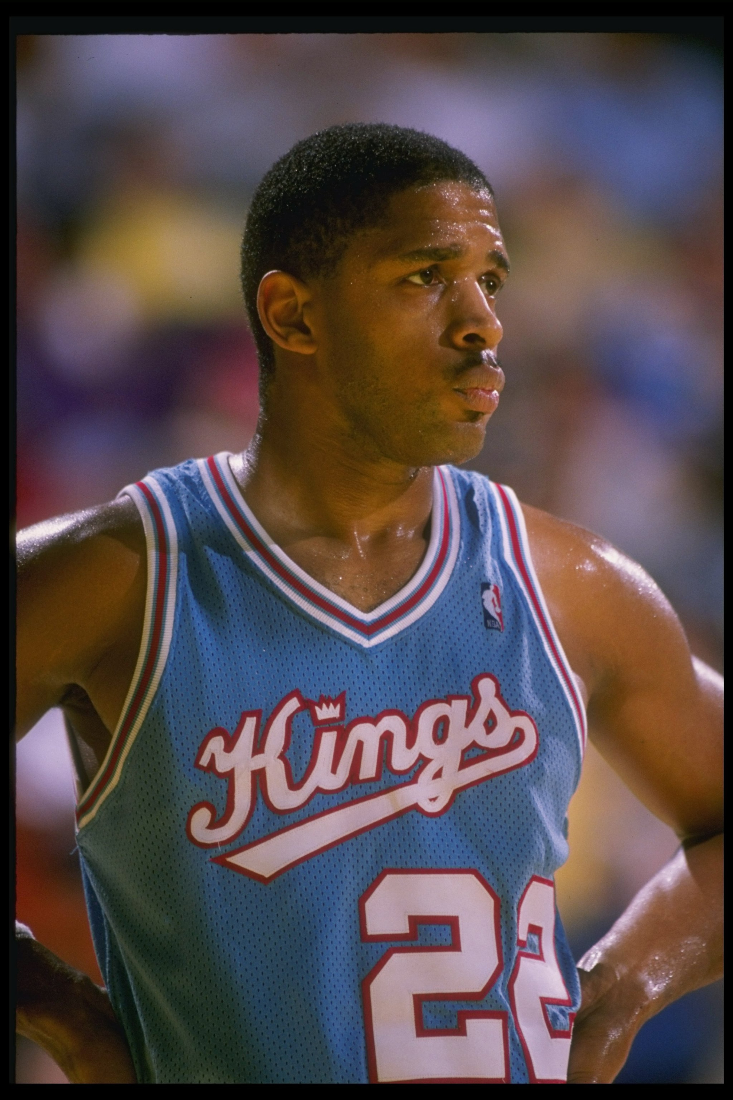 1990:  Rodney McCray of the Sacramento Kings stands on the court during a game. Mandatory Credit: Stephen Dunn  /Allsport