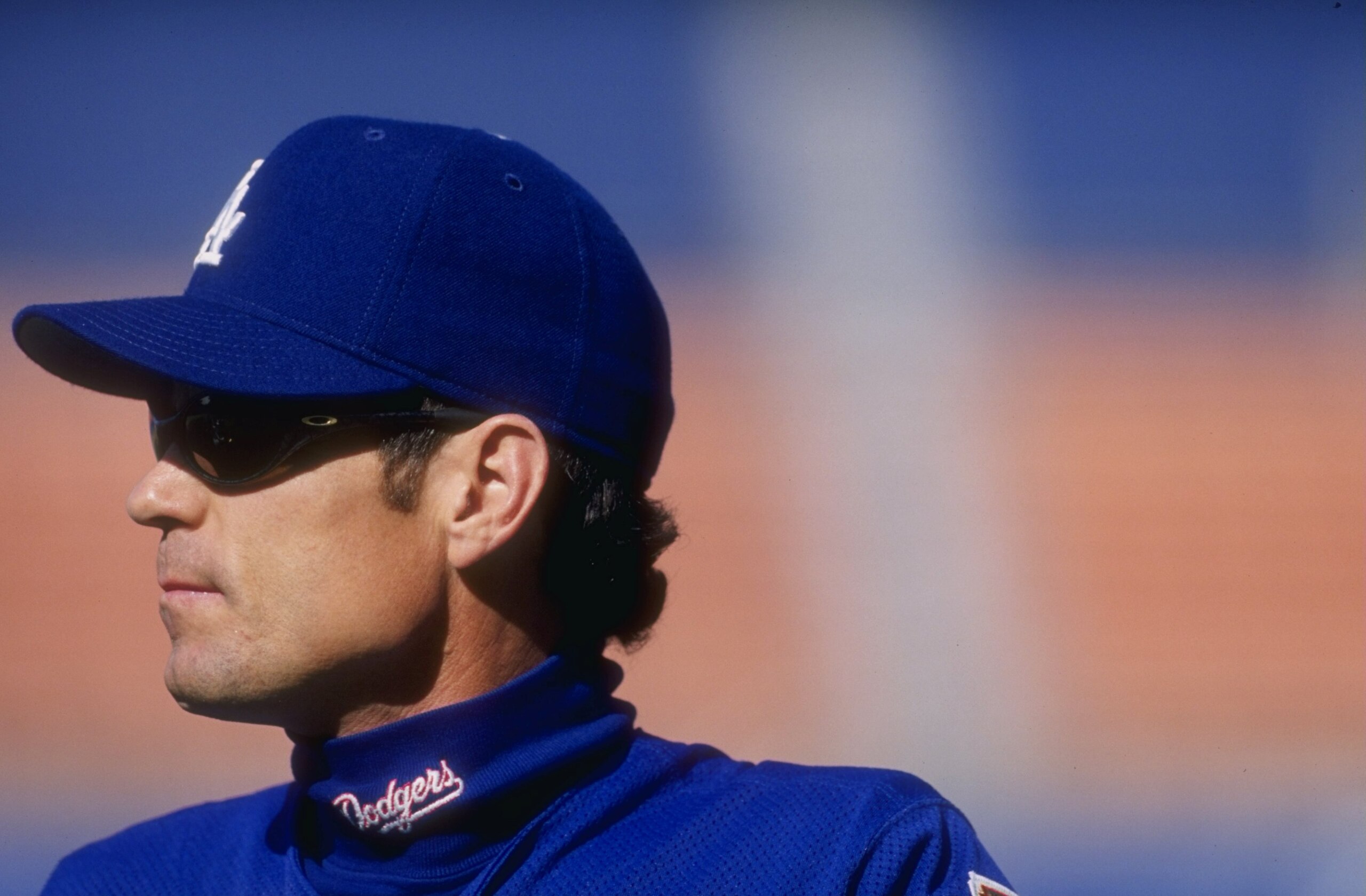 25 Jun 1997:  Brett Butler of the Los Angeles Dodgers in action during a game against the Colorado Rockies at Dodger Stadium in Los Angeles, California.  The Dodgers won the game 2-0. Mandatory Credit: Elsa Hasch  /Allsport