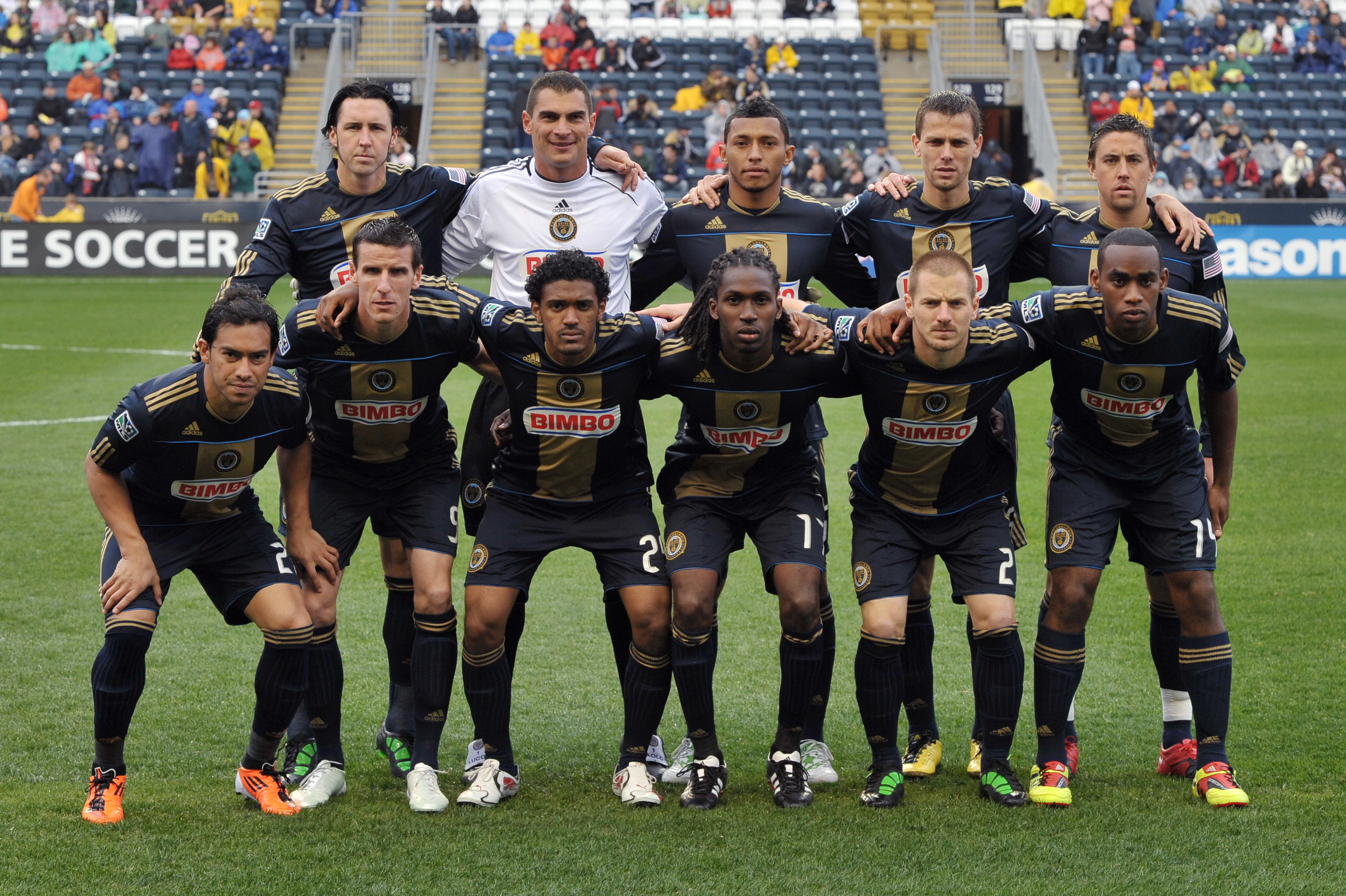 CHESTER, PA- APRIL 16: The Philadelphia Union starters pose for a photograph before the game against the Seattle Sounders FC at PPL Park on April 16, 2011 in Chester, Pennsylvania. The game ended 1-1 tie. (Photo by Drew Hallowell/Getty Images)