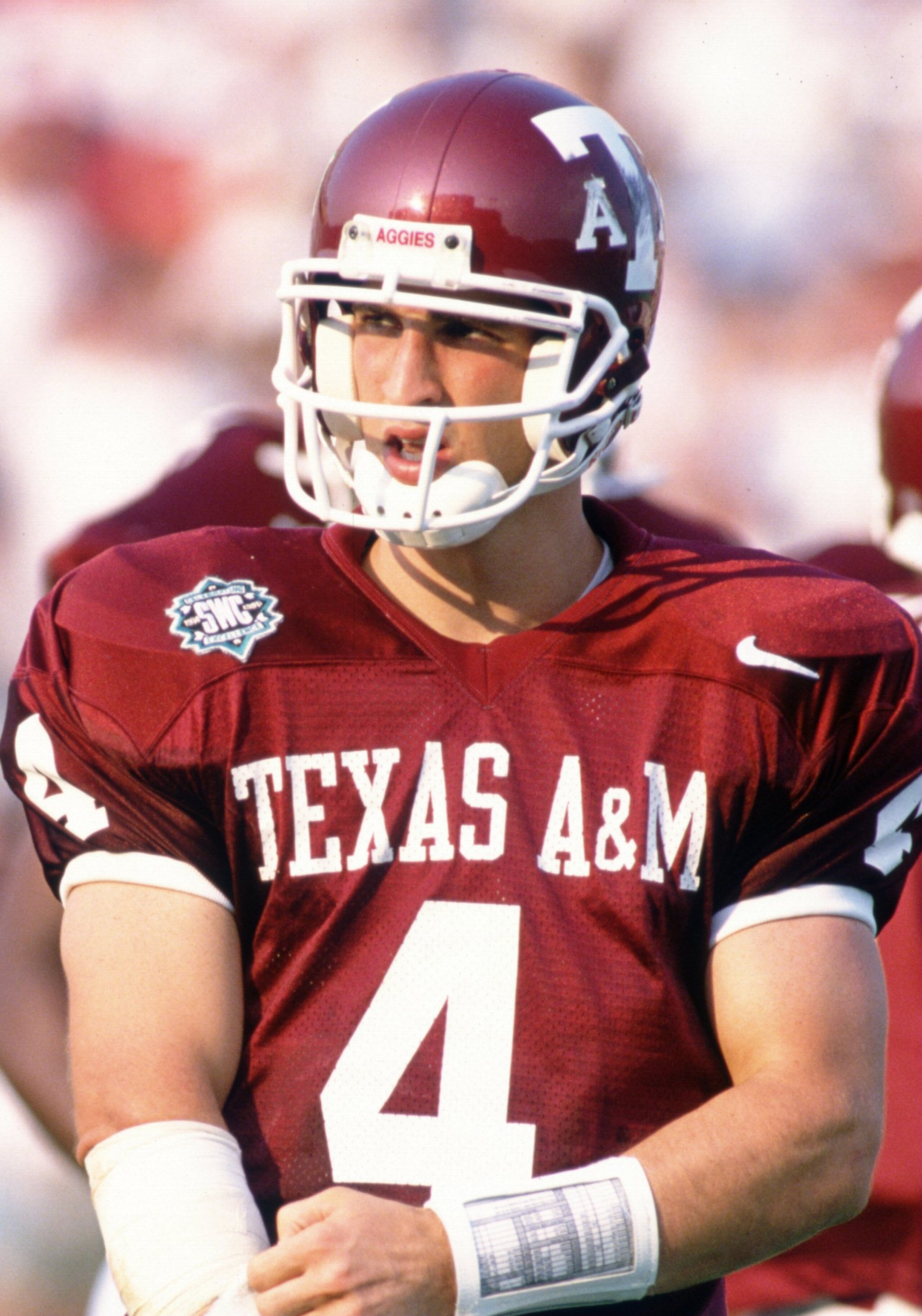 2 Sep 1995: Quarterback Corey Pullig during the Aggies 33-17 win over LSU at Kyle Field in College Station, Texas.
