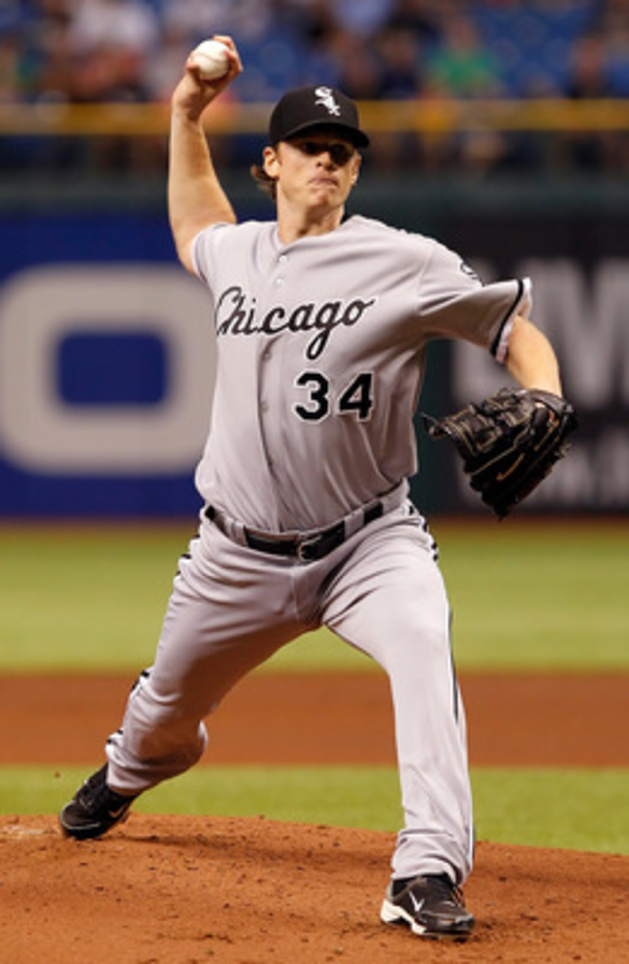 ST PETERSBURG, FL - APRIL 21:  :  Pitcher Gavin Floyd #34 of the Chicago White Sox pitches against the Tampa Bay Rays during the game at Tropicana Field on April 21, 2011 in St. Petersburg, Florida.  (Photo by J. Meric/Getty Images)