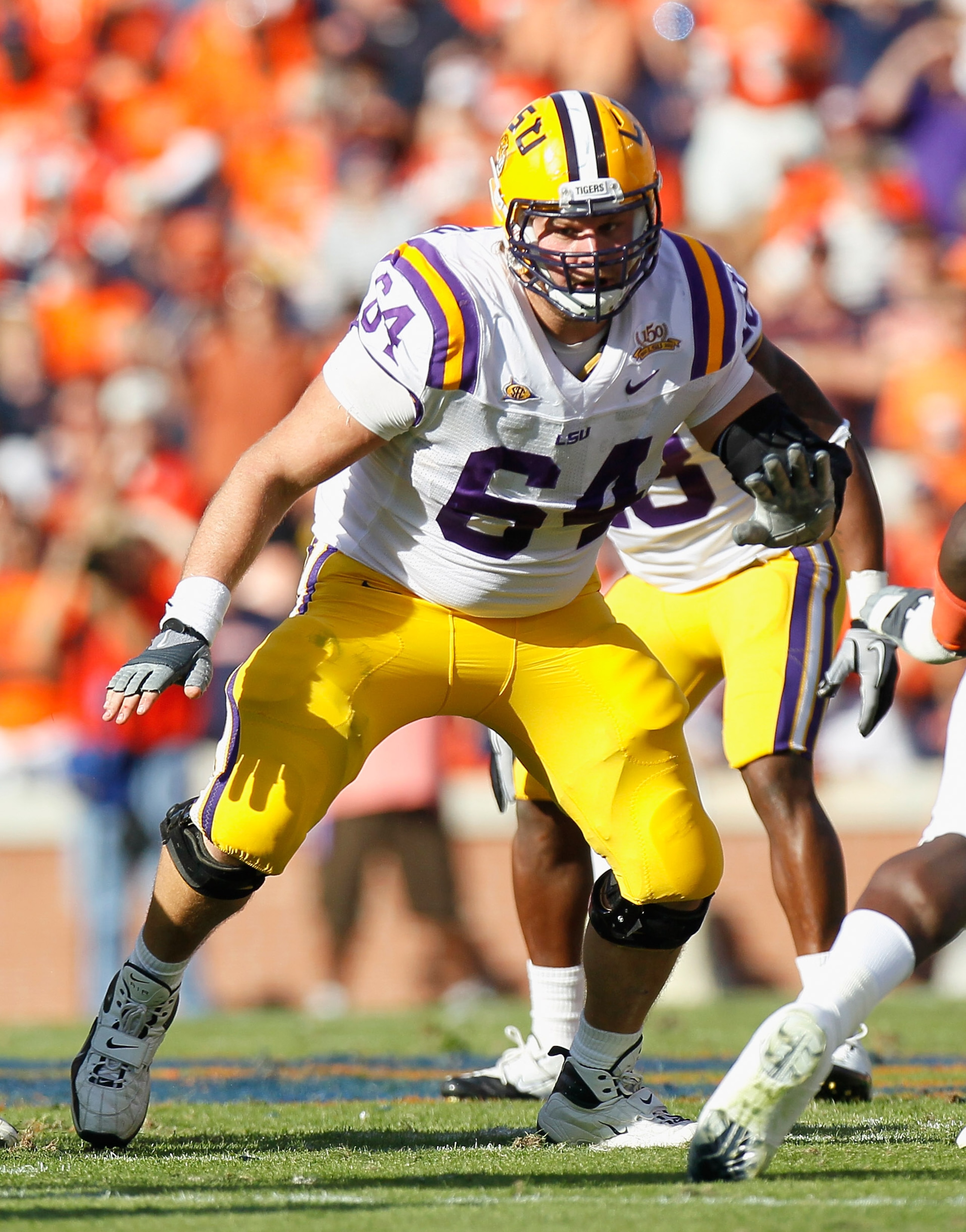AUBURN, AL - OCTOBER 23: P.J. Lonergan #64 of the LSU Tigers against the Auburn Tigers at Jordan-Hare Stadium on October 23, 2010 in Auburn, Alabama. (Photo by Kevin C. Cox/Getty Images) AUBURN, AL - OCTOBER 23: P.J. Lonergan #64 of the LSU Tigers against the Auburn Tigers at Jordan-Hare Stadium on October 23, 2010 in Auburn, Alabama. (Photo by Kevin C. Cox/Getty Images)