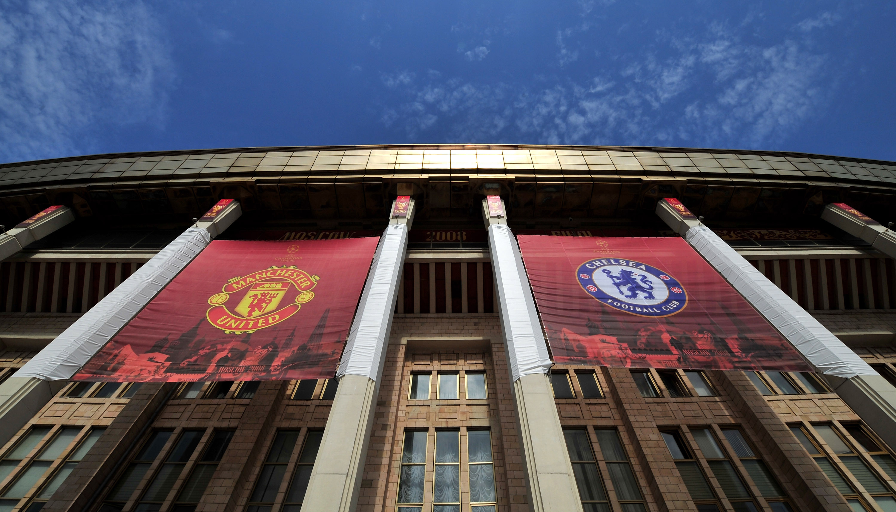 MOSCOW - MAY 19:  The Luzhniki Stadium is prepared for the Champions League Final on May 19, 2008 in Moscow, Russia. Manchester United will face Chelsea in an all England Champions League Final on Wednaeday, May 21.  (Photo by Shaun Botterill/Getty Images