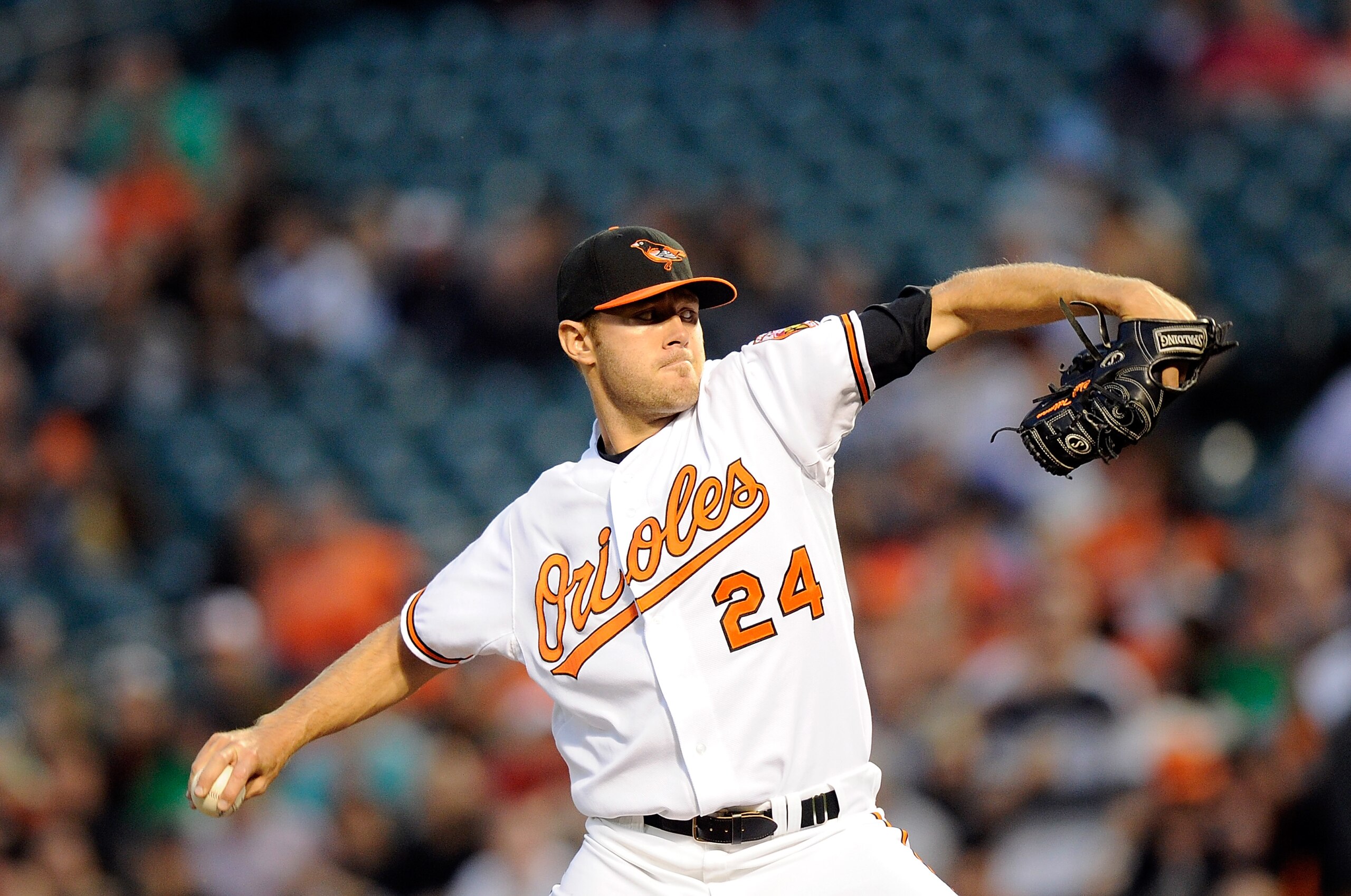 BALTIMORE, MD - APRIL 18: Chris Tillman #24 of the Baltimore Orioles pitches against the Minnesota Twins at Oriole Park at Camden Yards on April 18, 2011 in Baltimore, Maryland. (Photo by Greg Fiume/Getty Images) BALTIMORE, MD - APRIL 18: Chris Tillman #24 of the Baltimore Orioles pitches against the Minnesota Twins at Oriole Park at Camden Yards on April 18, 2011 in Baltimore, Maryland. (Photo by Greg Fiume/Getty Images)