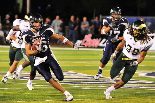 Nevada quarterback Tyler Lantrip