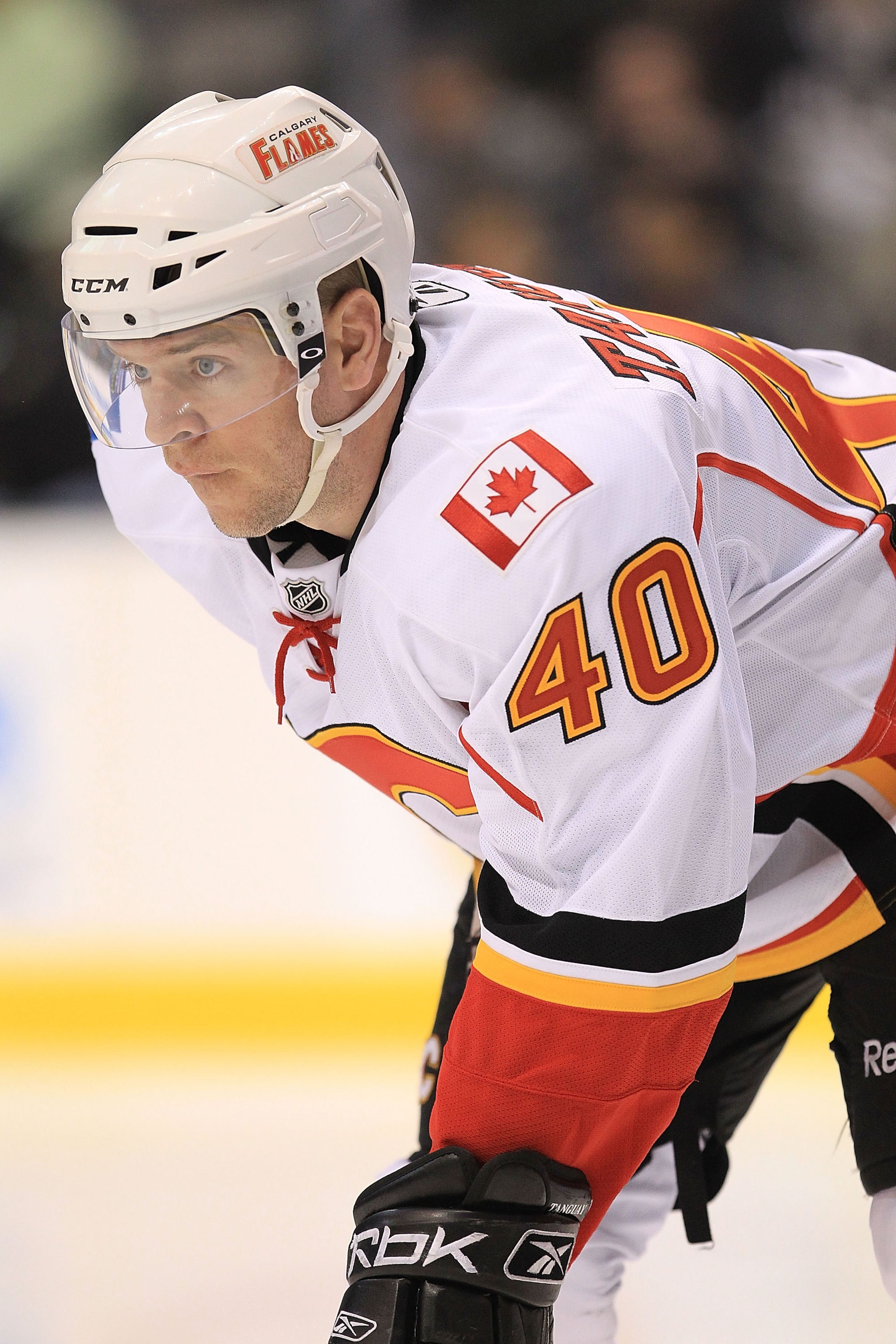 DALLAS, TX - MARCH 09:  Alex Tanguay #40 of the Calgary Flames at American Airlines Center on March 9, 2011 in Dallas, Texas.  (Photo by Ronald Martinez/Getty Images)