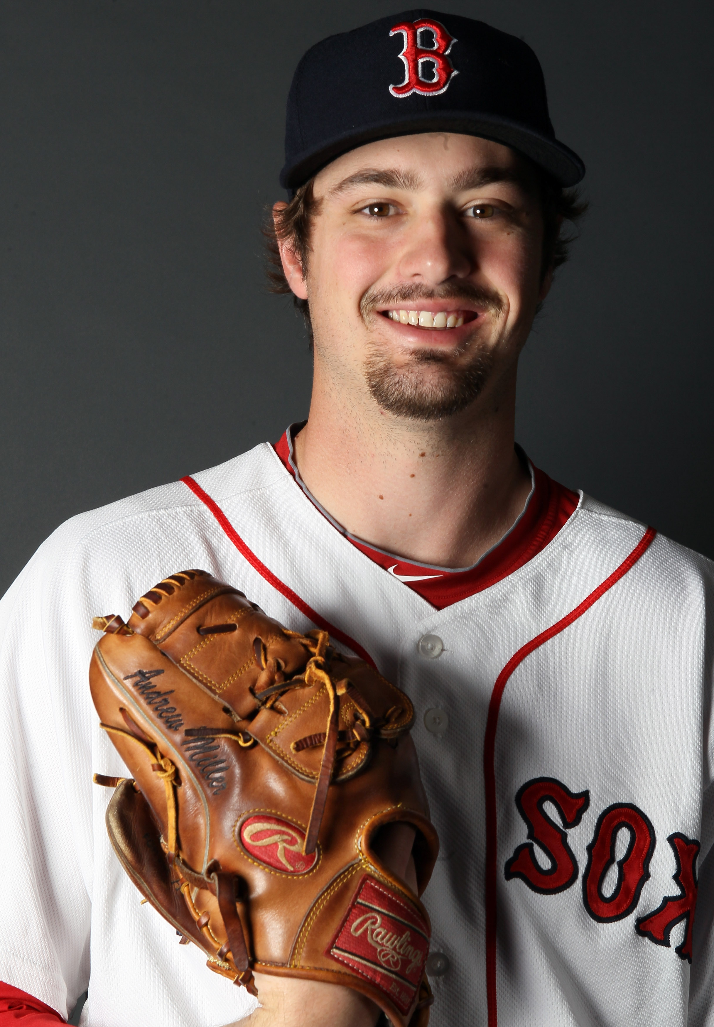 FT. MYERS, FL - FEBRUARY 20:  :  Andrew Miller #30 of the Boston Red Sox poses for a portrait during the Boston Red Sox Photo Day on February 20, 2011 at the Boston Red Sox Player Development Complex in Ft. Myers, Florida  (Photo by Elsa/Getty Images)