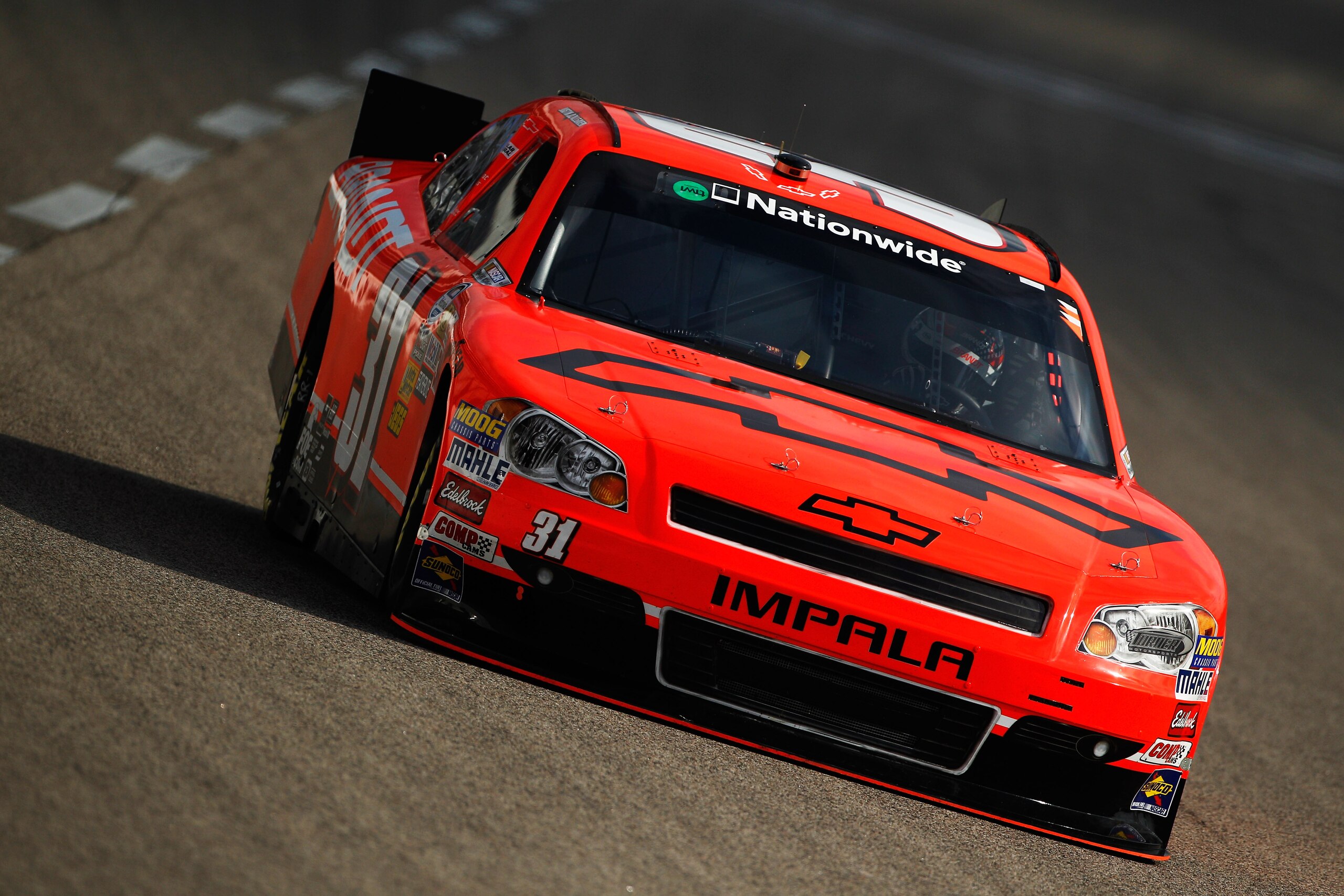 FORT WORTH, TX - APRIL 08:  Justin Allgaier, driver of the #31 Turner Motorsports Chevrolet, practices for the NASCAR Nationwide Series O'Reilly Auto Parts 300 at Texas Motor Speedway on April 8, 2011 in Fort Worth, Texas.  (Photo by Chris Graythen/Getty