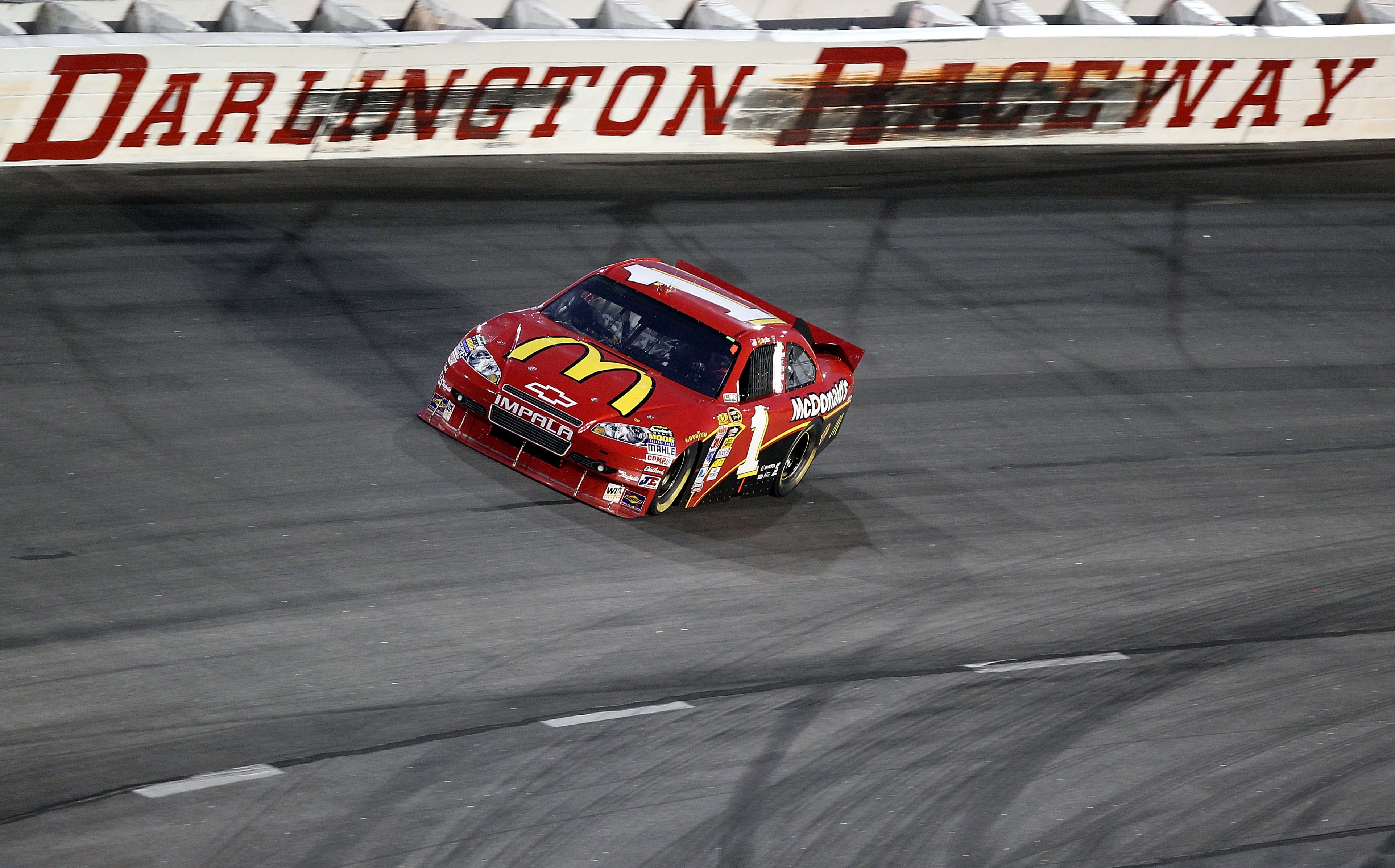 DARLINGTON, SC - MAY 08:  Jamie McMurray, driver of the #1 McDonald's Chevrolet, races during the NASCAR Sprint Cup series SHOWTIME Southern 500 at Darlington Raceway on May 8, 2010 in Darlington, South Carolina.  (Photo by Streeter Lecka/Getty Images)