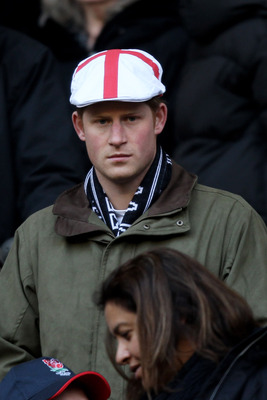 LONDON, ENGLAND - FEBRUARY 26: Prince Harry looks on prior to the RBS 6 Nations Championship match between England and France at Twickenham Stadium on February 26, 2011 in London, England.  (Photo by David Rogers/Getty Images)