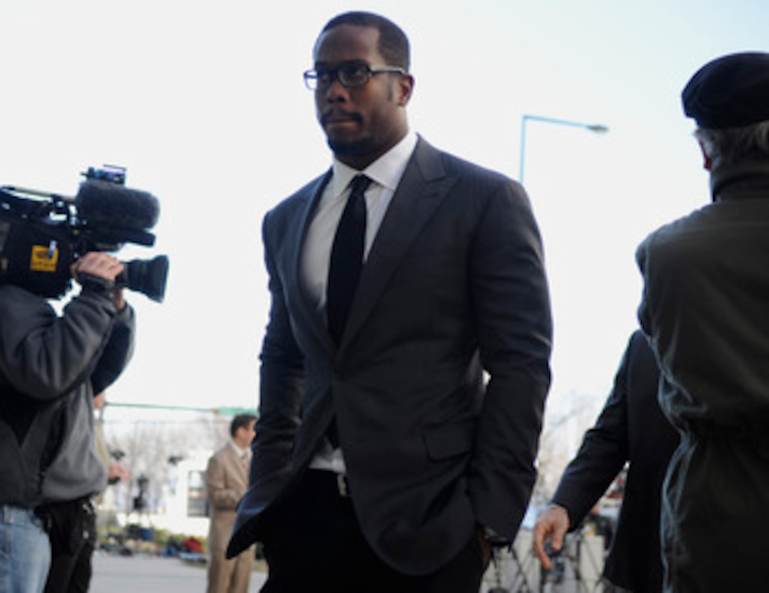 SAINT PAUL, MN - APRIL 6: Linebacker Von Miller of Texas A&M, who is entered in this year's NFL draft, arrives for a hearing at the U.S. Courthouse on April 6, 2011 in Saint Paul, Minnesota. NFL players have filed an antitrust lawsuit against the NFL owne