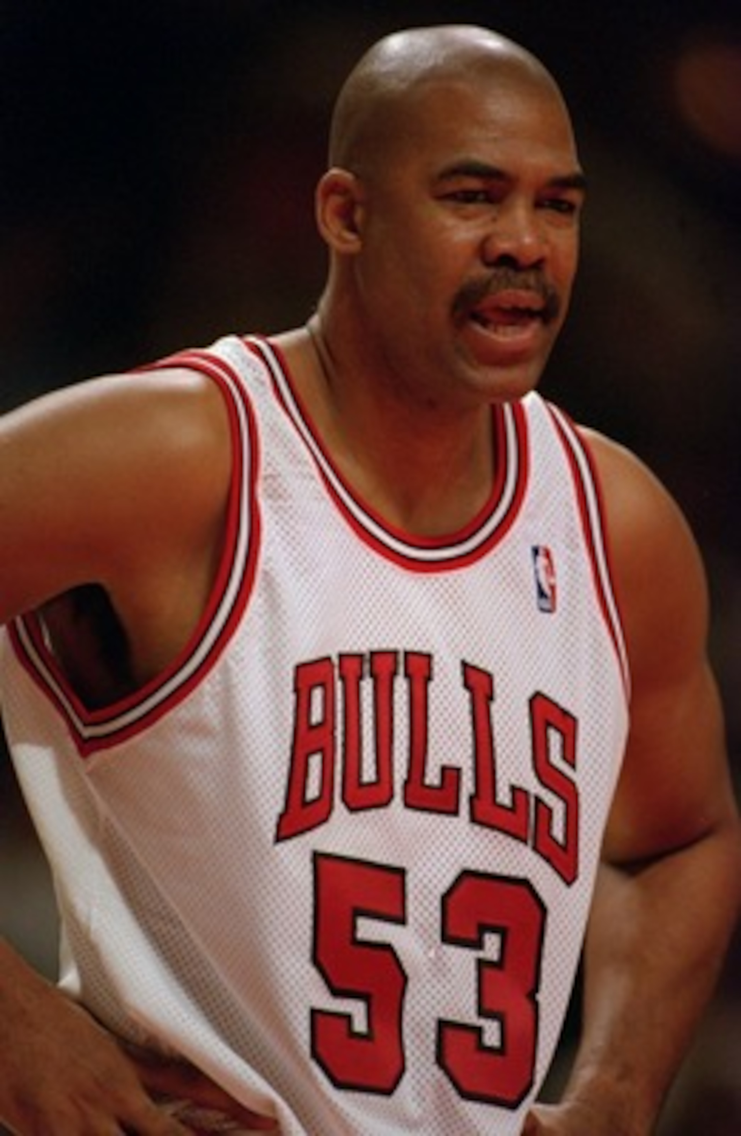 17 Nov 1995:  Center James Edwards of the Chicago Bulls during the Bulls 109-94 win over the New Jersey Nets at the United Center in Chicago, Illinois.   Mandatory Credit: Jonathan Daniel/ALLSPORT