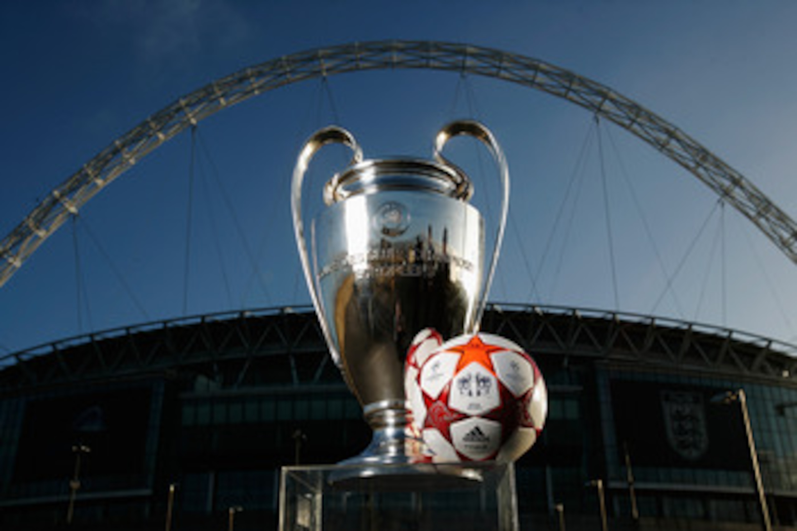 LONDON, ENGLAND - MARCH 03: Adidas present the Official Match Ball for the 2011 UEFA Champions League Final at Wembley Stadium on March 3, 2011 in London, United Kingdom. (Photo by Gary Prior/Getty Images for adidas) LONDON, ENGLAND - MARCH 03: Adidas present the Official Match Ball for the 2011 UEFA Champions League Final at Wembley Stadium on March 3, 2011 in London, United Kingdom. (Photo by Gary Prior/Getty Images for adidas)