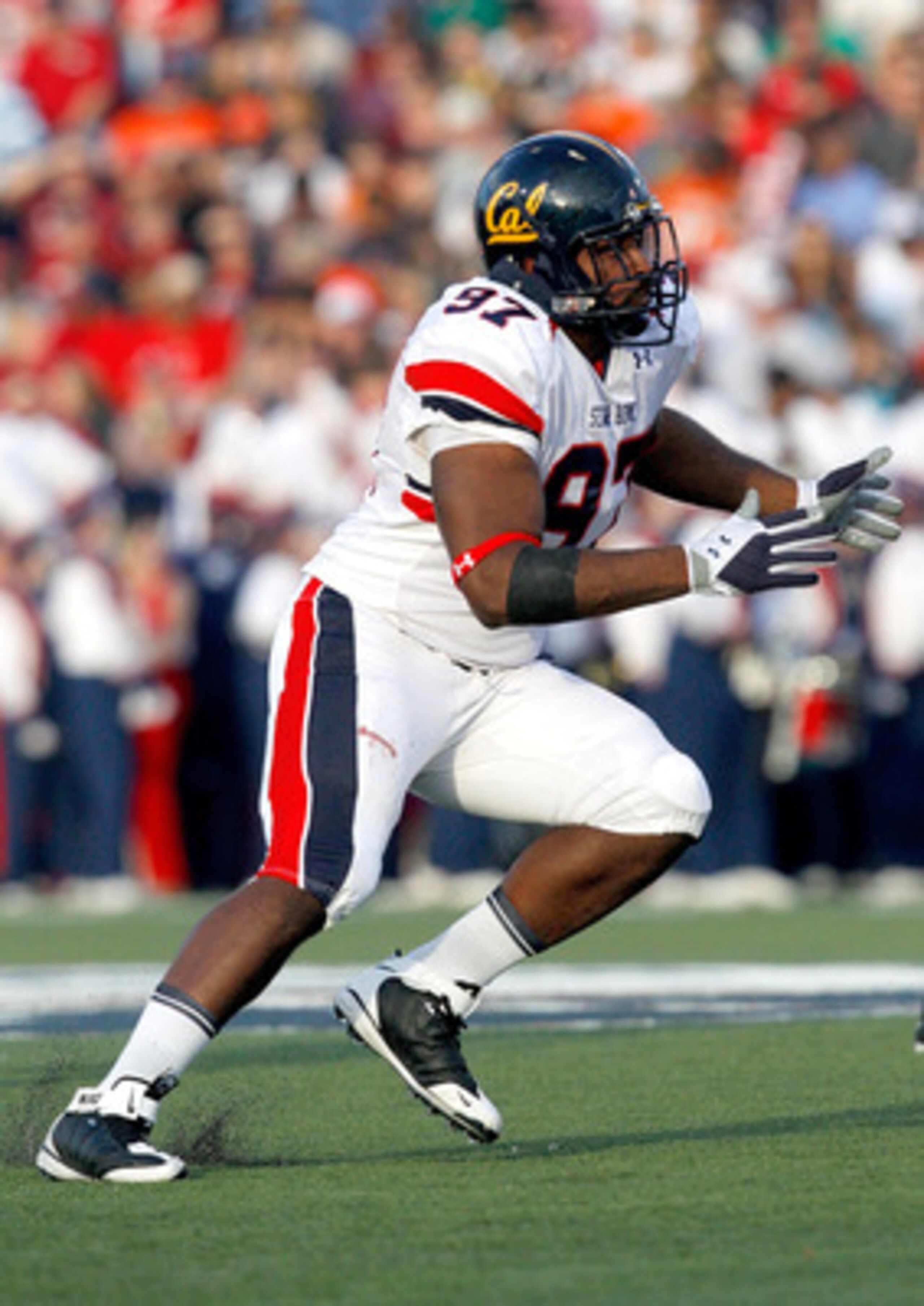 MOBILE, AL - JANUARY 29:Defensive lineman Cameron Jordan #97 of the North Team during the Under Armour Senior Bowl on January 29, 2011 at Ladd-Pebbles Stadium in Mobile, Alabama. (Photo by Sean Gardner/Getty Images for Under Armour) MOBILE, AL - JANUARY 29:Defensive lineman Cameron Jordan #97 of the North Team during the Under Armour Senior Bowl on January 29, 2011 at Ladd-Pebbles Stadium in Mobile, Alabama. (Photo by Sean Gardner/Getty Images for Under Armour)