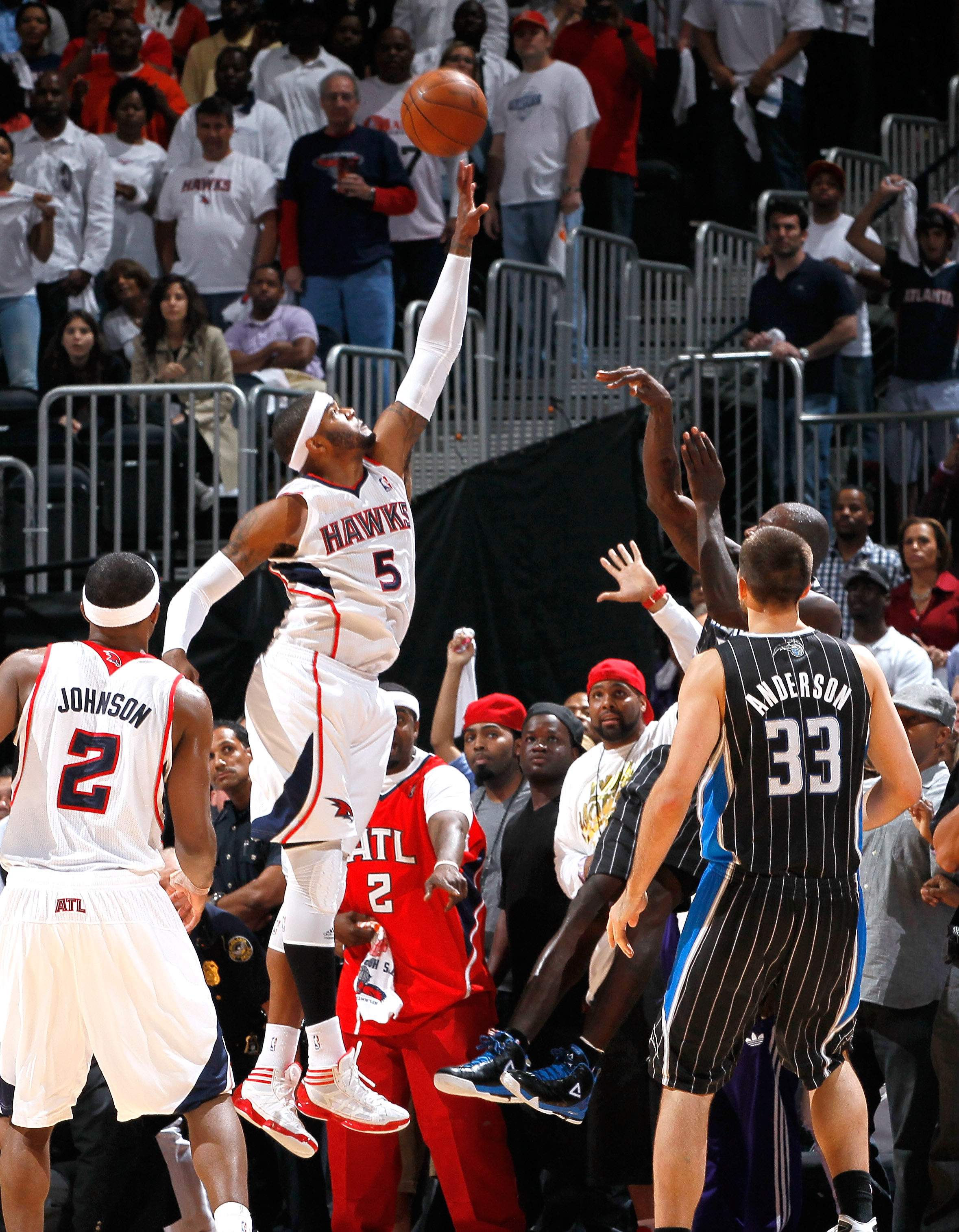 The game-winning block provided by Josh Smith.