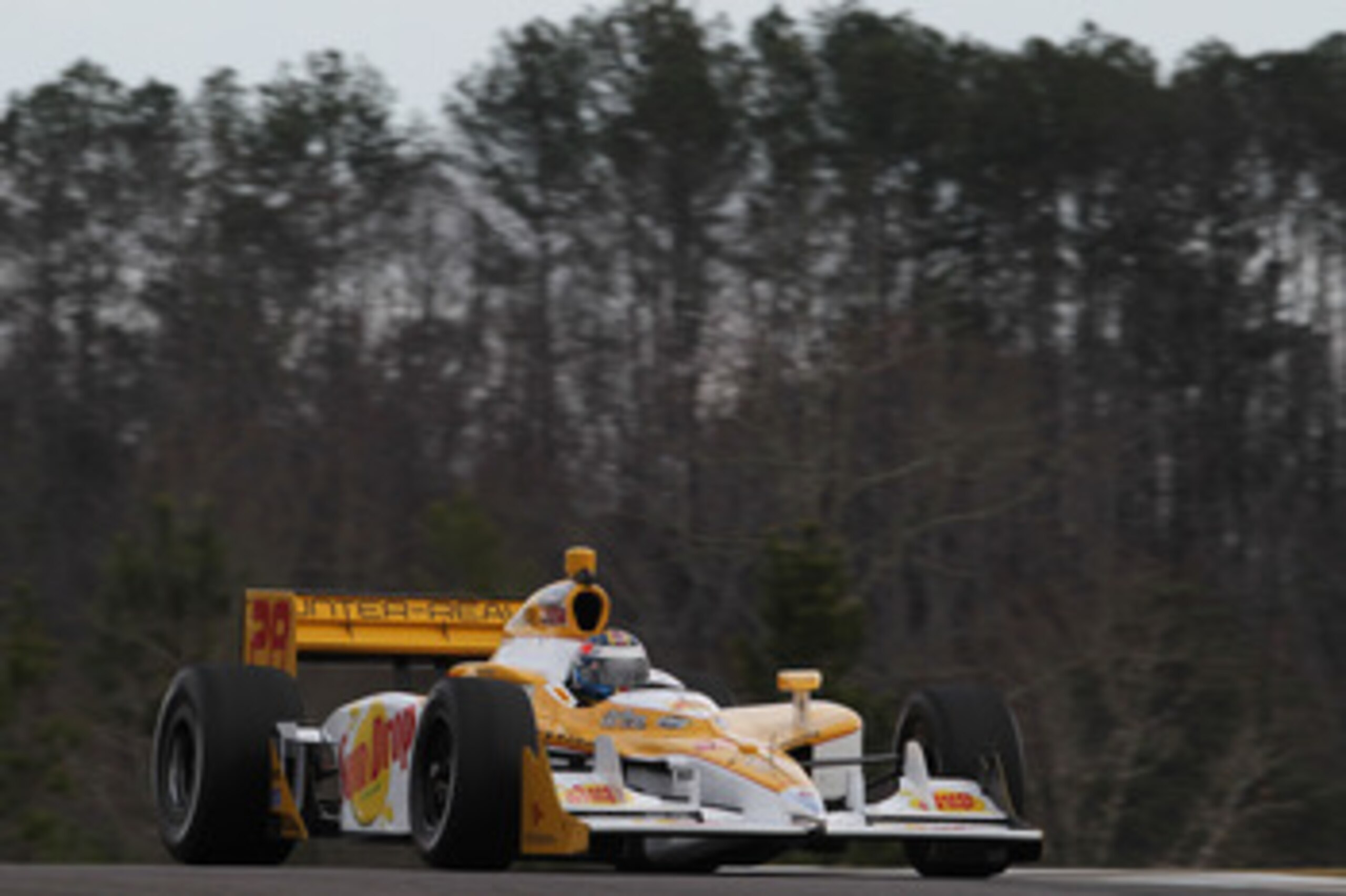 BIRMINGHAM, AL - MARCH 14:  Ryan Hunter-Reay drives the #28 Andretti Autosport Dallara Honda during IZOD IndyCar Series Spring Training at Barber Motorsports Park on March 14, 2011 in Birmingham, Alabama.  (Photo by Nick Laham/Getty Images)