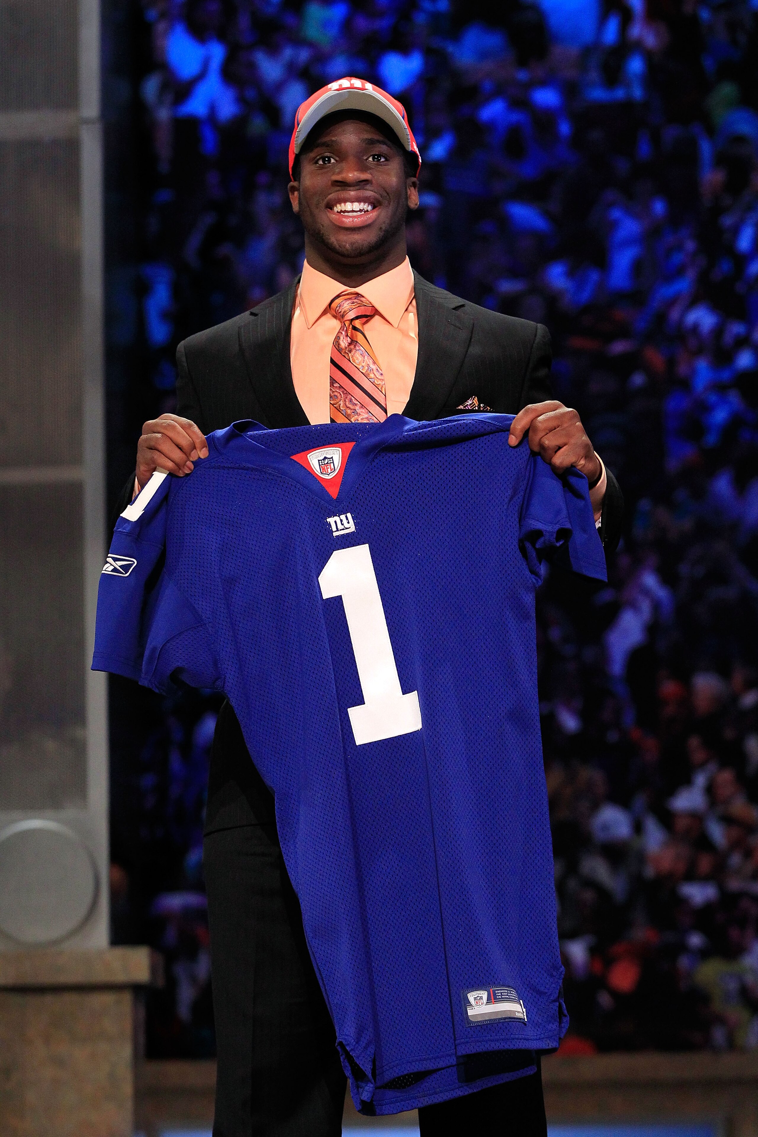NEW YORK, NY - APRIL 28: Prince Amukamara, #19 overall pick by the New York Giants, holds up a jersey on stage during the 2011 NFL Draft at Radio City Music Hall on April 28, 2011 in New York City. (Photo by Chris Trotman/Getty Images) NEW YORK, NY - APRIL 28: Prince Amukamara, #19 overall pick by the New York Giants, holds up a jersey on stage during the 2011 NFL Draft at Radio City Music Hall on April 28, 2011 in New York City. (Photo by Chris Trotman/Getty Images)