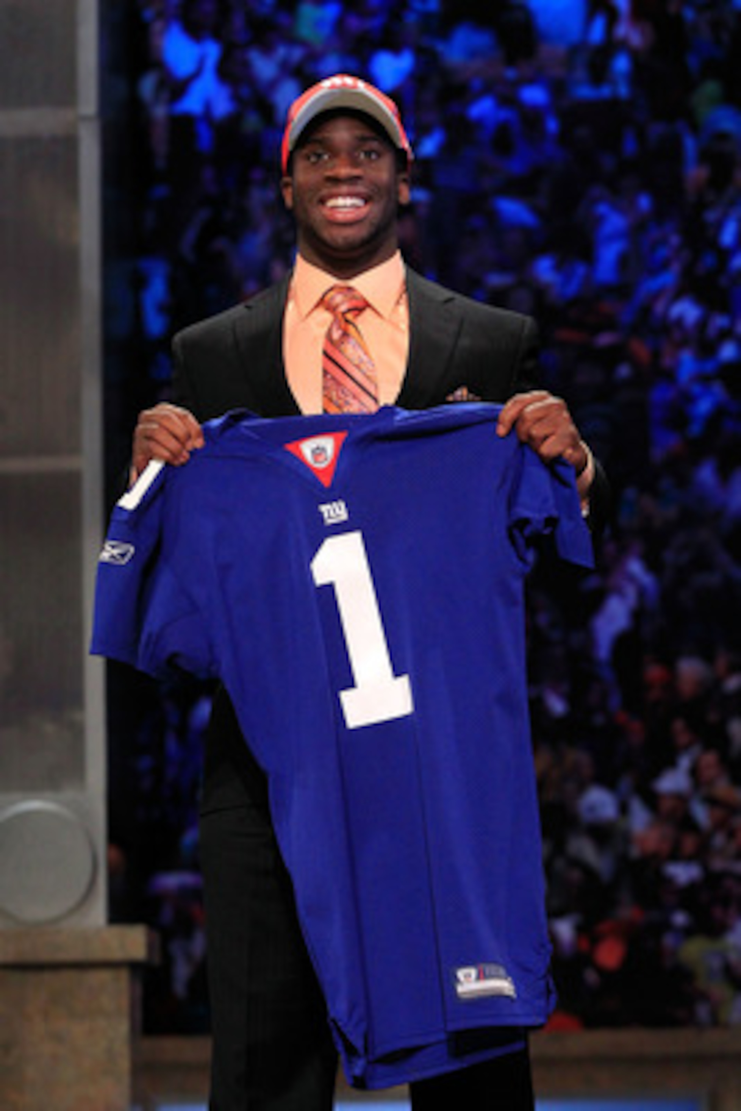 NEW YORK, NY - APRIL 28: Prince Amukamara, #19 overall pick by the New York Giants, holds up a jersey on stage during the 2011 NFL Draft at Radio City Music Hall on April 28, 2011 in New York City. (Photo by Chris Trotman/Getty Images) NEW YORK, NY - APRIL 28: Prince Amukamara, #19 overall pick by the New York Giants, holds up a jersey on stage during the 2011 NFL Draft at Radio City Music Hall on April 28, 2011 in New York City. (Photo by Chris Trotman/Getty Images)