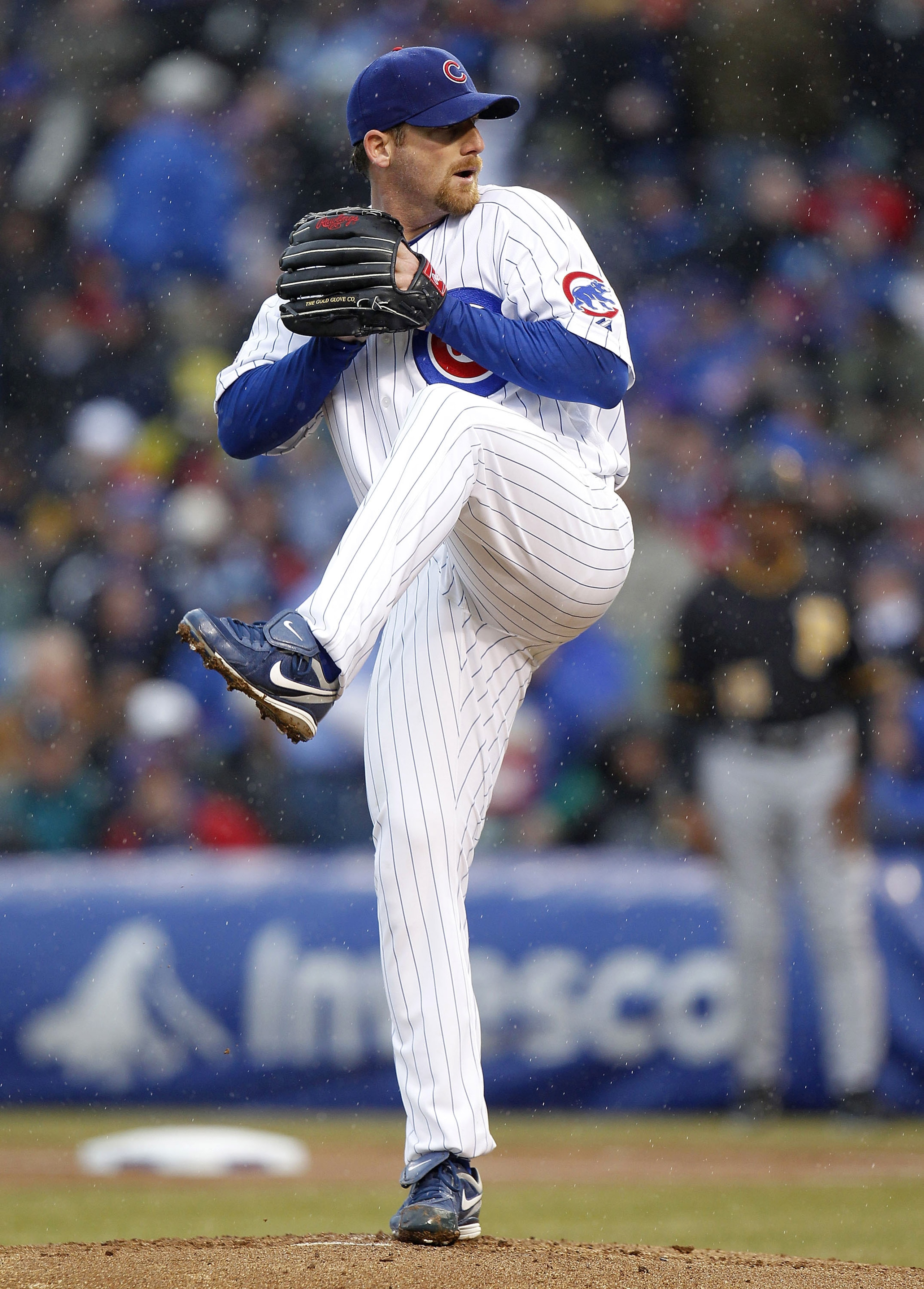 CHICAGO, IL - APRIL 01: Ryan Dempster #36 of the Chicago Cubs throws a first inning pitch while playing the Pittsburgh Pirates during opening day at Wrigley Field on April 1, 2011 in Chicago, Illinois. Pittsburgh won the game 6-3. (Photo by Gregory Shamu CHICAGO, IL - APRIL 01: Ryan Dempster #36 of the Chicago Cubs throws a first inning pitch while playing the Pittsburgh Pirates during opening day at Wrigley Field on April 1, 2011 in Chicago, Illinois. Pittsburgh won the game 6-3. (Photo by Gregory Shamu
