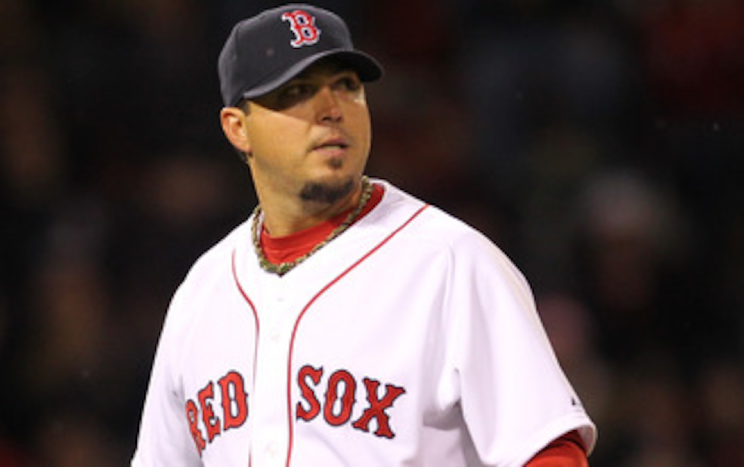 BOSTON, MA - APRIL 10: Josh Beckett #19 of the Boston Red Sox walks off the mound during a game against the New York Yankees at Fenway Park April 10, 2011 in Boston, Massachusetts. (Photo by Jim Rogash/Getty Images)