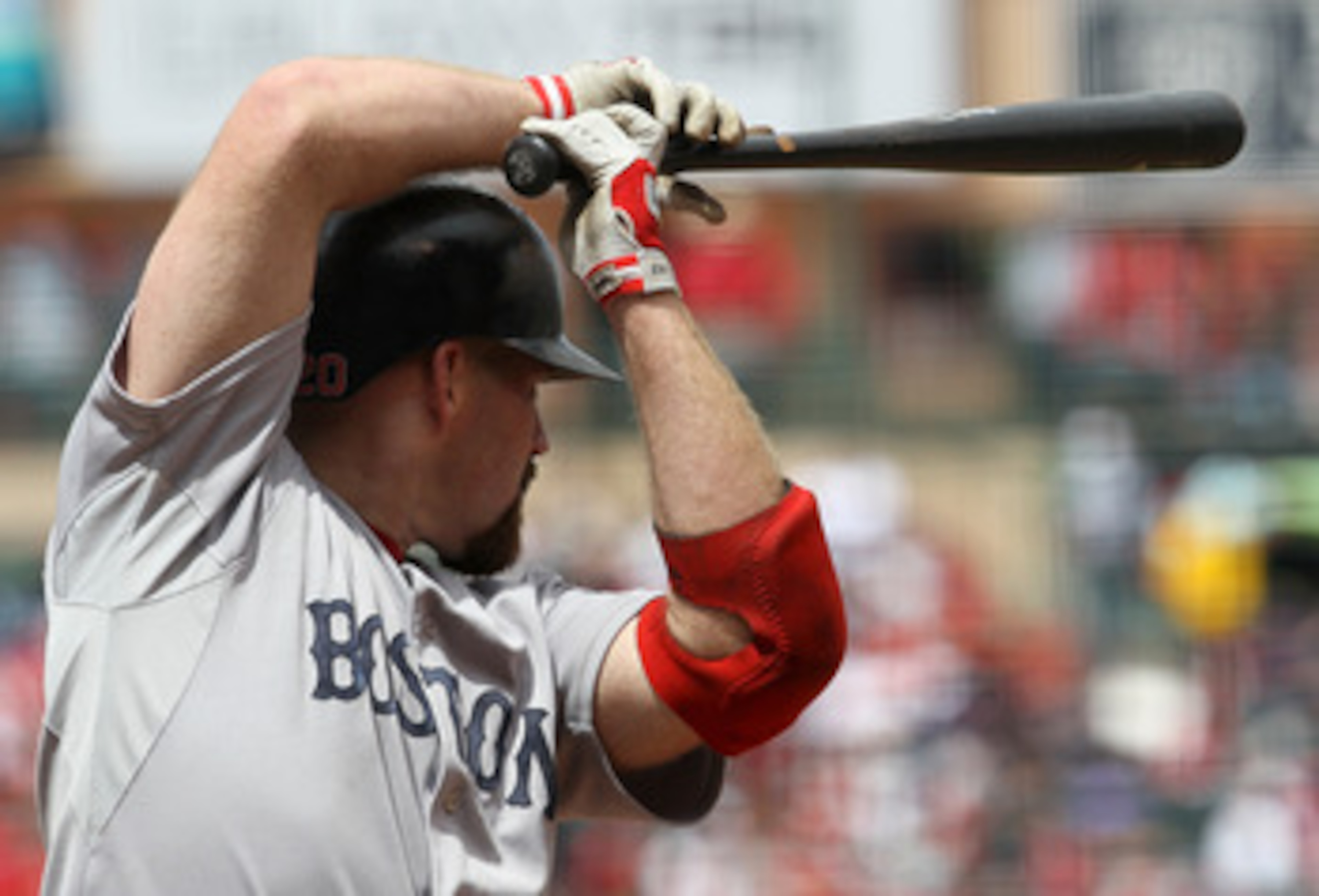 ANAHEIM, CA - APRIL 24: Kevin Youkilis #20 of the Boston Red Sox takes his stance as he waits for a pitch against the Los Angeles Angels of Anaheim on April 24, 2011 at Angel Stadium in Anaheim, California. The Red Sox won 7-0. (Photo by Stephen Dunn/G ANAHEIM, CA - APRIL 24: Kevin Youkilis #20 of the Boston Red Sox takes his stance as he waits for a pitch against the Los Angeles Angels of Anaheim on April 24, 2011 at Angel Stadium in Anaheim, California. The Red Sox won 7-0. (Photo by Stephen Dunn/G