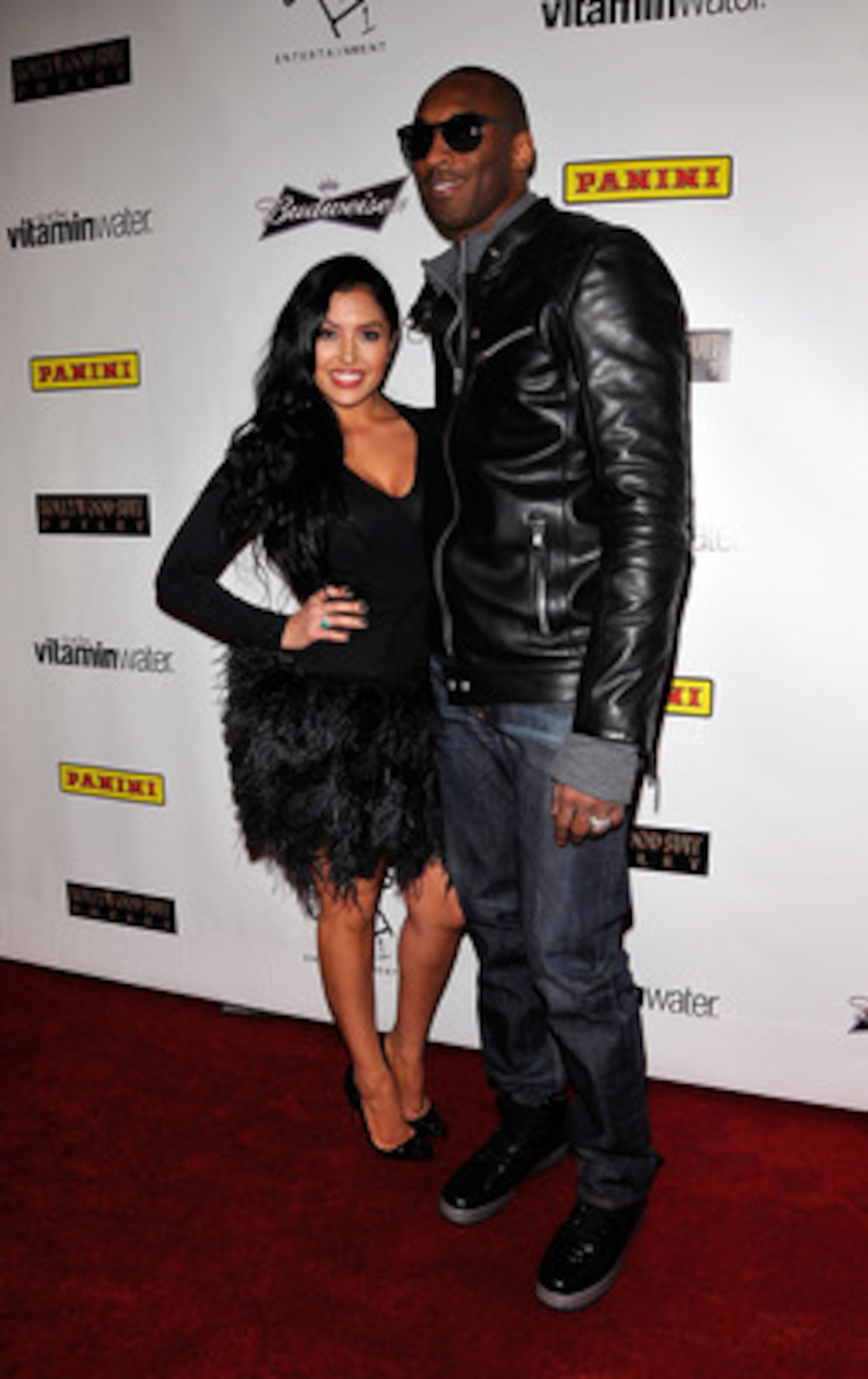 HOLLYWOOD, CA - FEBRUARY 19: NBA superstar Kobe Bryant (R) arrives with wife Vanessa at the after-party for his hand and footprint ceremony, held at Boulevard3 on February 19, 2011 in Hollywood, California. (Photo by Michael Tullberg/Getty Images) HOLLYWOOD, CA - FEBRUARY 19: NBA superstar Kobe Bryant (R) arrives with wife Vanessa at the after-party for his hand and footprint ceremony, held at Boulevard3 on February 19, 2011 in Hollywood, California. (Photo by Michael Tullberg/Getty Images)