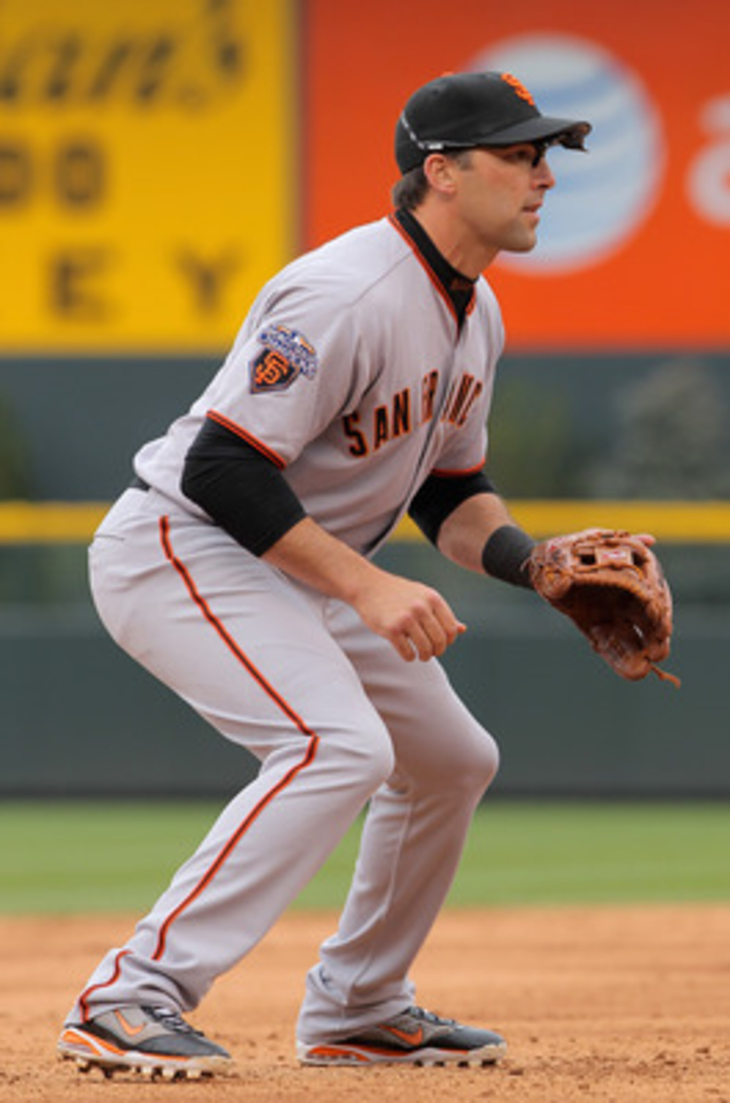 DENVER, CO - APRIL 20: Third baseman Mark DeRosa #7 of the San Francisco Giants plays defense against the Colorado Rockies at Coors Field on April 20, 2011 in Denver, Colorado. (Photo by Doug Pensinger/Getty Images) DENVER, CO - APRIL 20: Third baseman Mark DeRosa #7 of the San Francisco Giants plays defense against the Colorado Rockies at Coors Field on April 20, 2011 in Denver, Colorado. (Photo by Doug Pensinger/Getty Images)