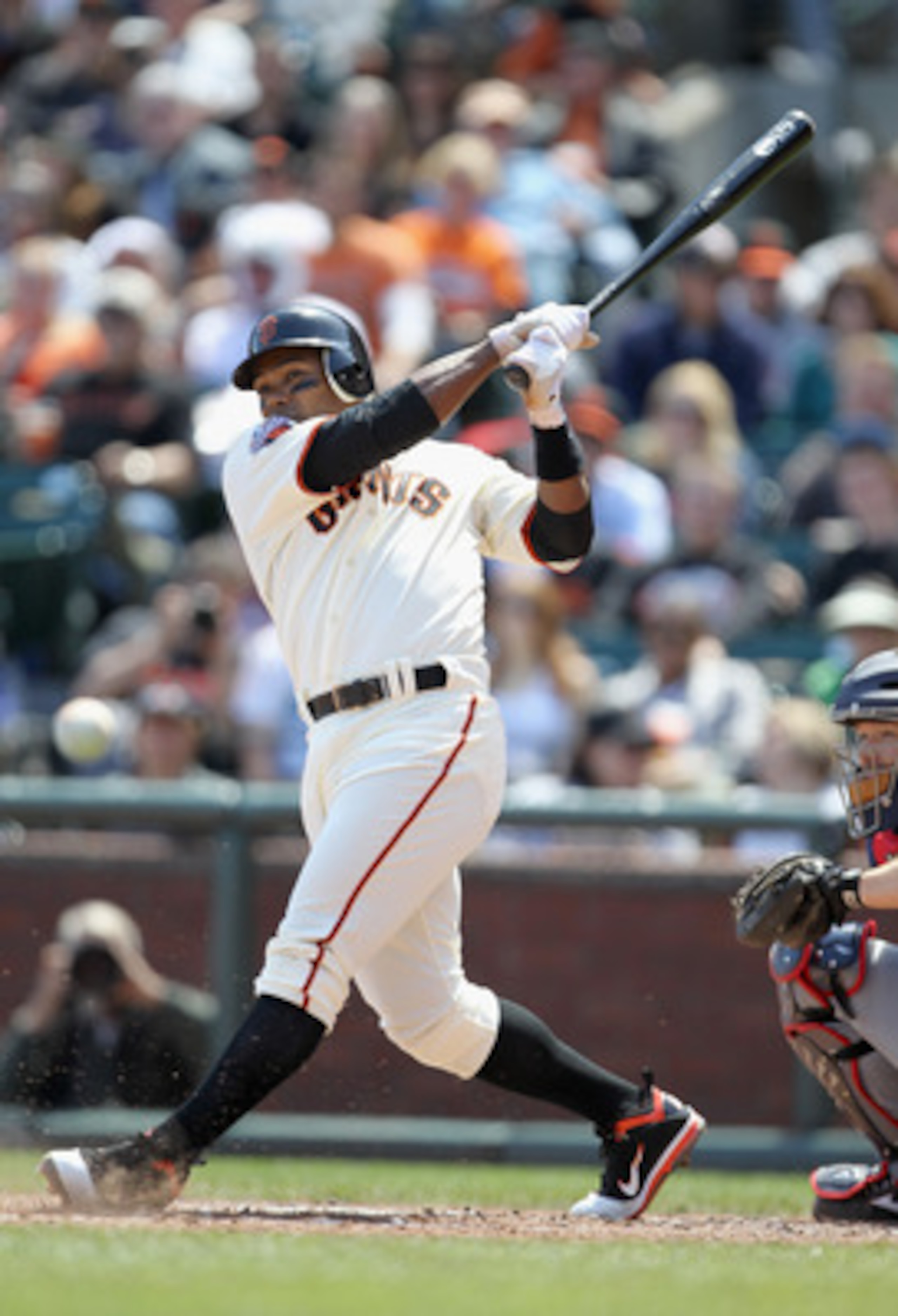 SAN FRANCISCO, CA - APRIL 24: Miguel Tejada #10 of the San Francisco Giants in action against the Atlanta Braves at AT&T Park on April 24, 2011 in San Francisco, California. (Photo by Ezra Shaw/Getty Images) SAN FRANCISCO, CA - APRIL 24: Miguel Tejada #10 of the San Francisco Giants in action against the Atlanta Braves at AT&T Park on April 24, 2011 in San Francisco, California. (Photo by Ezra Shaw/Getty Images)