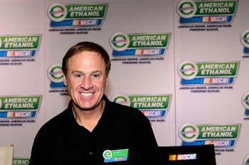 LAS VEGAS, NV - DECEMBER 02: Television Personality Rusty Wallace poses after the NASCAR Sprint Cup Series Champions Week NMPA Myers Brothers Awards Luncheon at the Bellagio on December 2, 2010 in Las Vegas, Nevada.  (Photo by Chris Trotman/Getty Images f