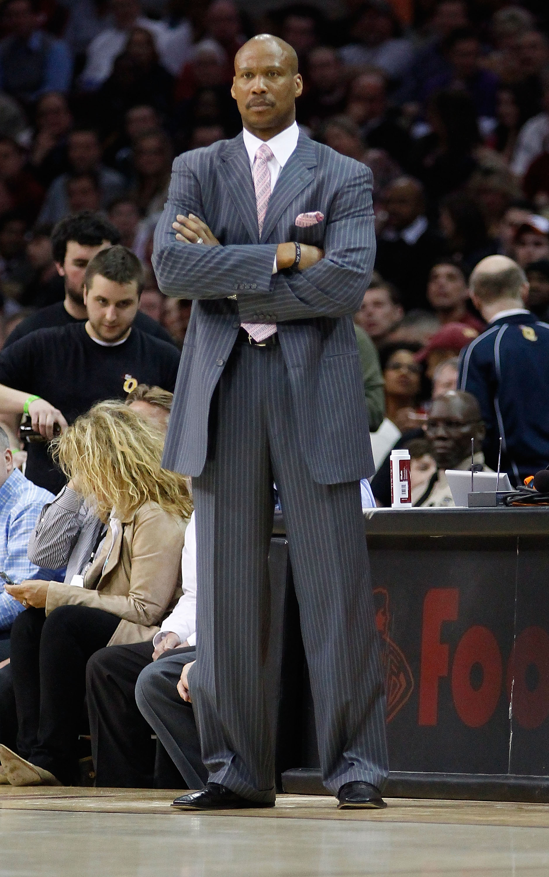 CLEVELAND - MARCH 29: Head coach Byron Scott of the Cleveland Cavaliers watches his team play during the game against the Miami Heat on March 29, 2011 at Quicken Loans Arena in Cleveland, Ohio. NOTE TO USER: User expressly acknowledges and agrees that, by