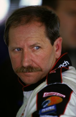 LAS VEGAS - MARCH 5:  A close up of Dale Earnhardt Sr. as he looks on during the Cardirect.com 400 on March 5, 2000 at the Las Vegas Speedway in Las Vegas, Nevada. (Photo by Robert Laberge/Getty Images)