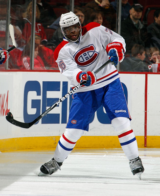 NEWARK, NJ - APRIL 02:  P.K. Subban #76 of the Montreal Canadians skates during an NHL hockey game against the New Jersey Devils at the Prudential Center on April 2, 2011 in Newark, New Jersey.  (Photo by Paul Bereswill/Getty Images)