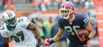 Buffalo Bills rookie wide receiver Naaman Roosevelt (#18) during a