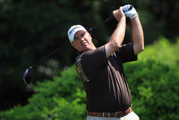 HILTON HEAD ISLAND, SC - APRIL 21:  Boo Weekley hits a tee shot during the first round of The Heritage at Harbour Town Golf Links on April 21, 2011 in Hilton Head Island, South Carolina.  (Photo by Streeter Lecka/Getty Images)