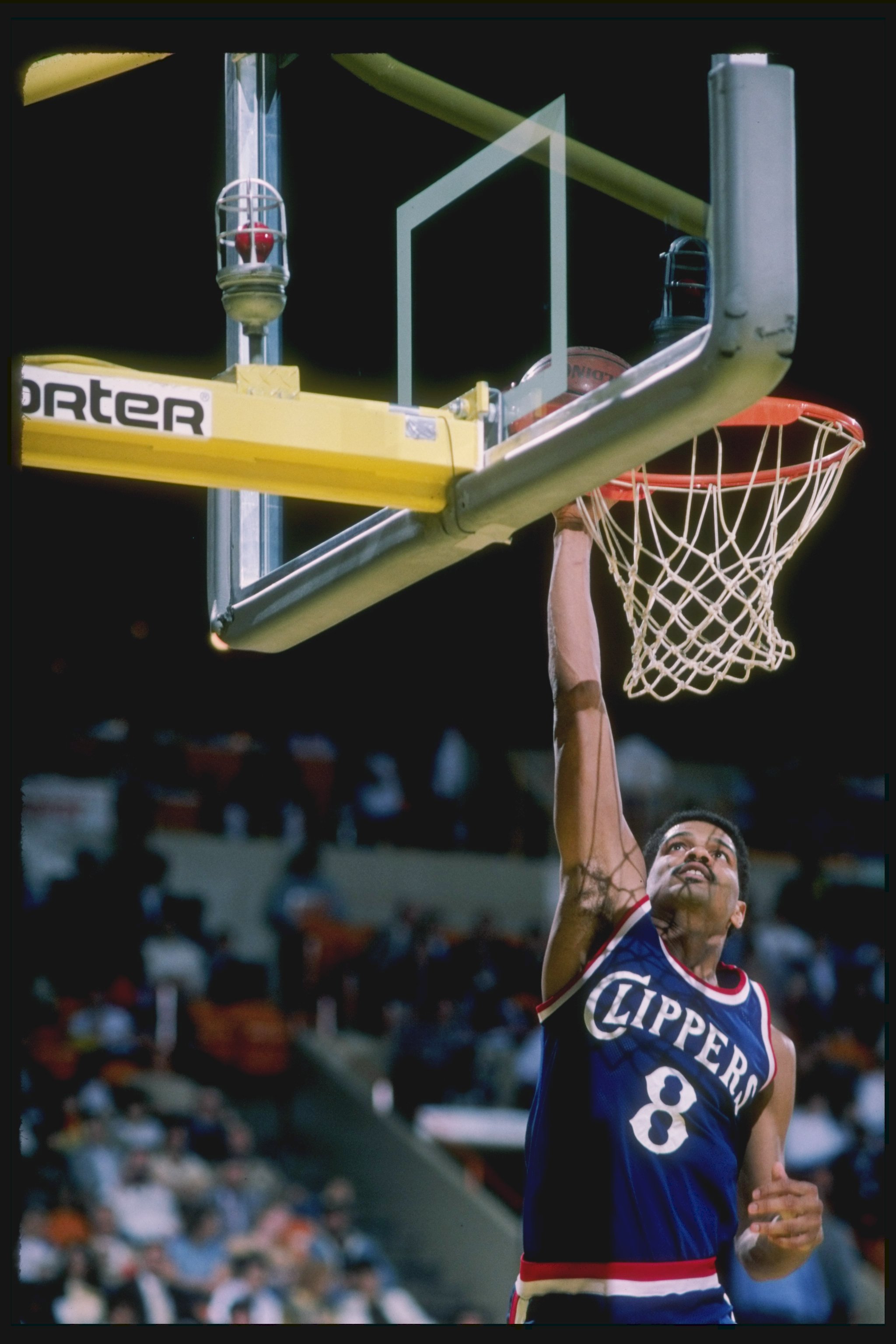 Marques Johnson of the Los Angeles Clippers goes up for two.