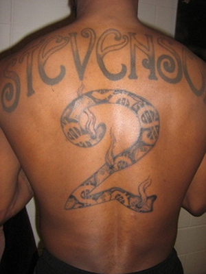 Stevenson's crazy Lincoln tattoo 