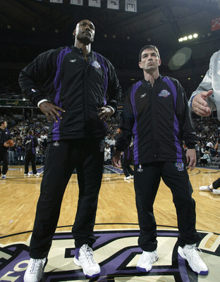 Karl Malone and John Stockton of the Western Conference All-Stars