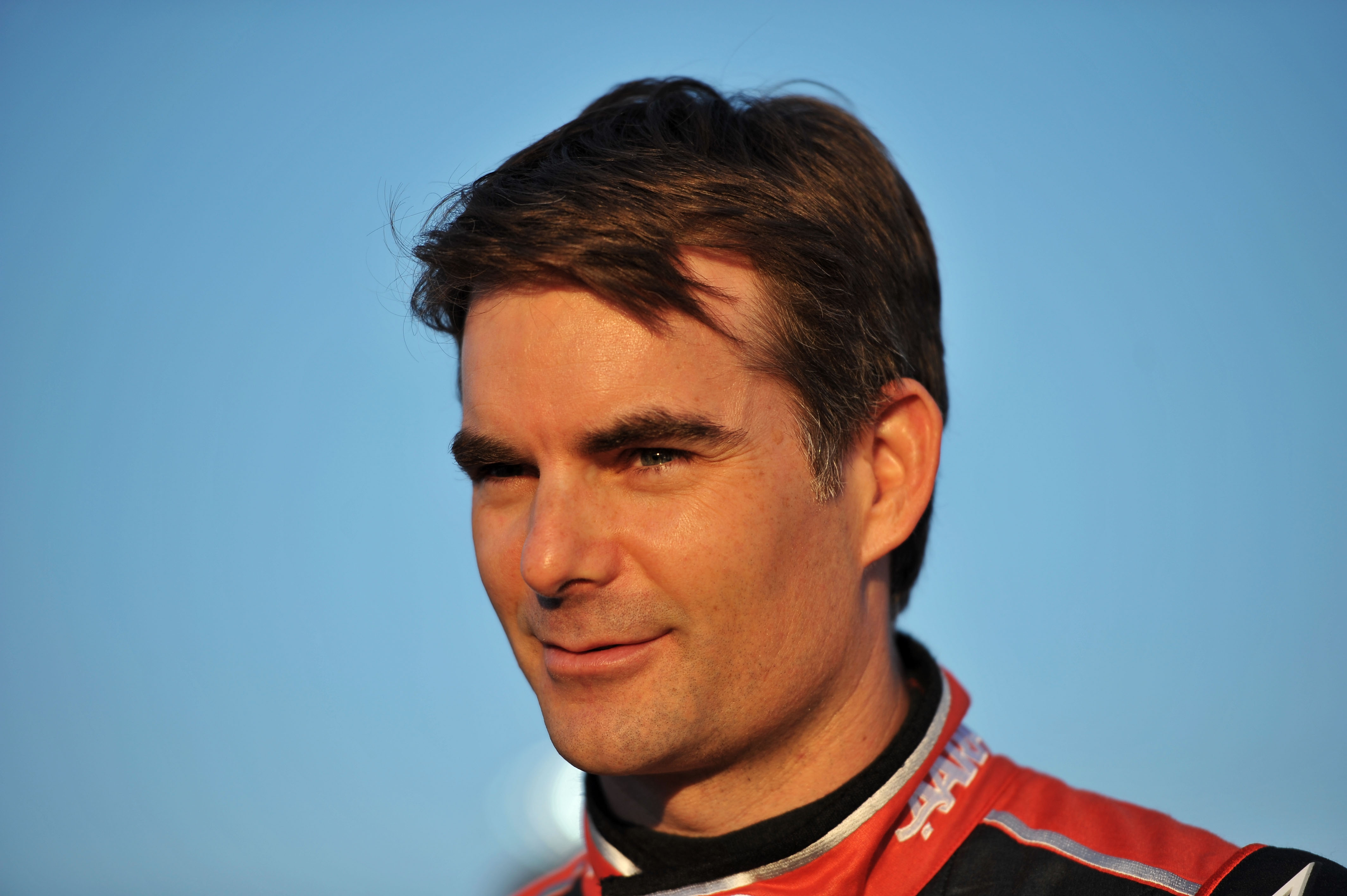 DARLINGTON, SC - MAY 07:  Jeff Gordon, driver of the #24 Drive to End Hunger Chevrolet, stands on the grid prior to the NASCAR Sprint Cup Series SHOWTIME Southern 500 at Darlington Raceway on May 7, 2011 in Darlington, South Carolina.  (Photo by Drew Hall