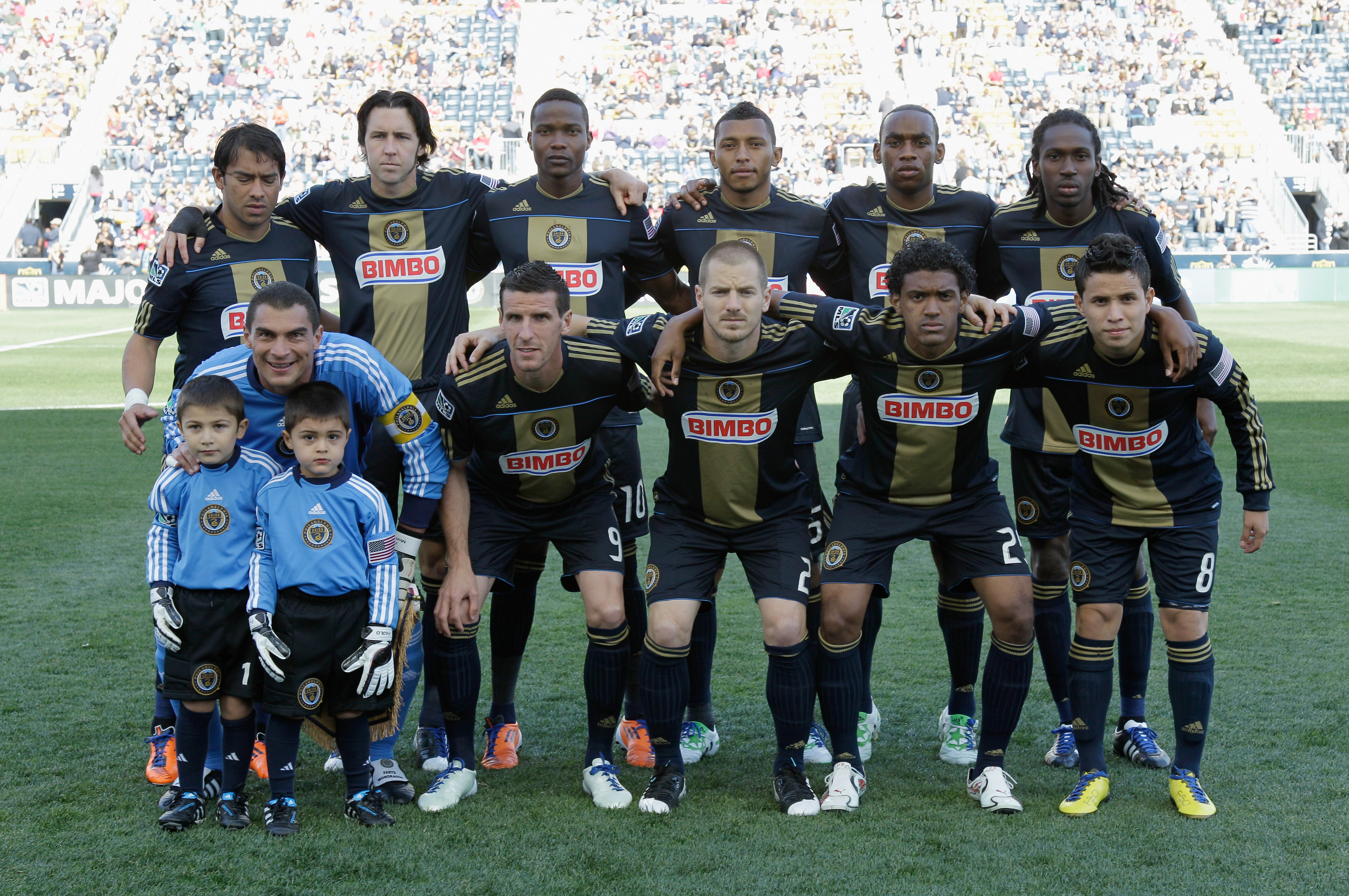 CHESTER, PA - APRIL 30: Members of the Philadelphia Union pose for a photo before the start of their match against the San Jose Earthquakes at PPL Park on April 30, 2011 in Chester, Pennsylvania. (Photo by Rob Carr/Getty Images)