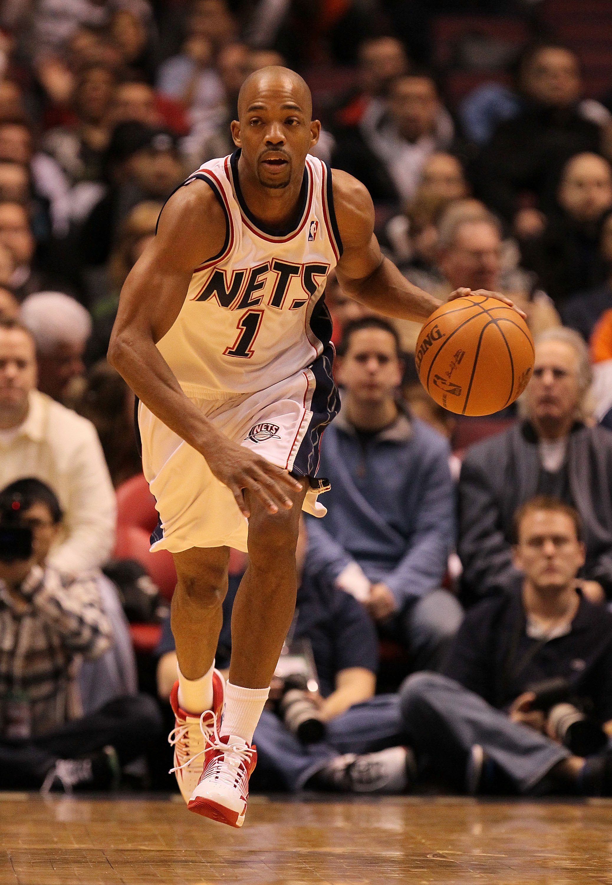 EAST RUTHERFORD, NJ - DECEMBER 16:  Rafer Alston #1 of the New Jersey Nets in action against The Utah Jazz during their game on December 16th, 2009 at The Izod Center in East Rutherford, New Jersey.  NOTE TO USER: User expressly acknowledges and agrees th
