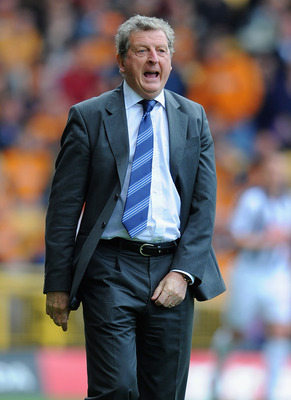 WOLVERHAMPTON, ENGLAND - MAY 08:  West Brom manager Roy Hodgson gestures during the Barclays Premier League match between Wolverhampton Wanderers and West Bromwich Albion at Molineux on May 8, 2011 in Wolverhampton, England.  (Photo by Michael Regan/Getty