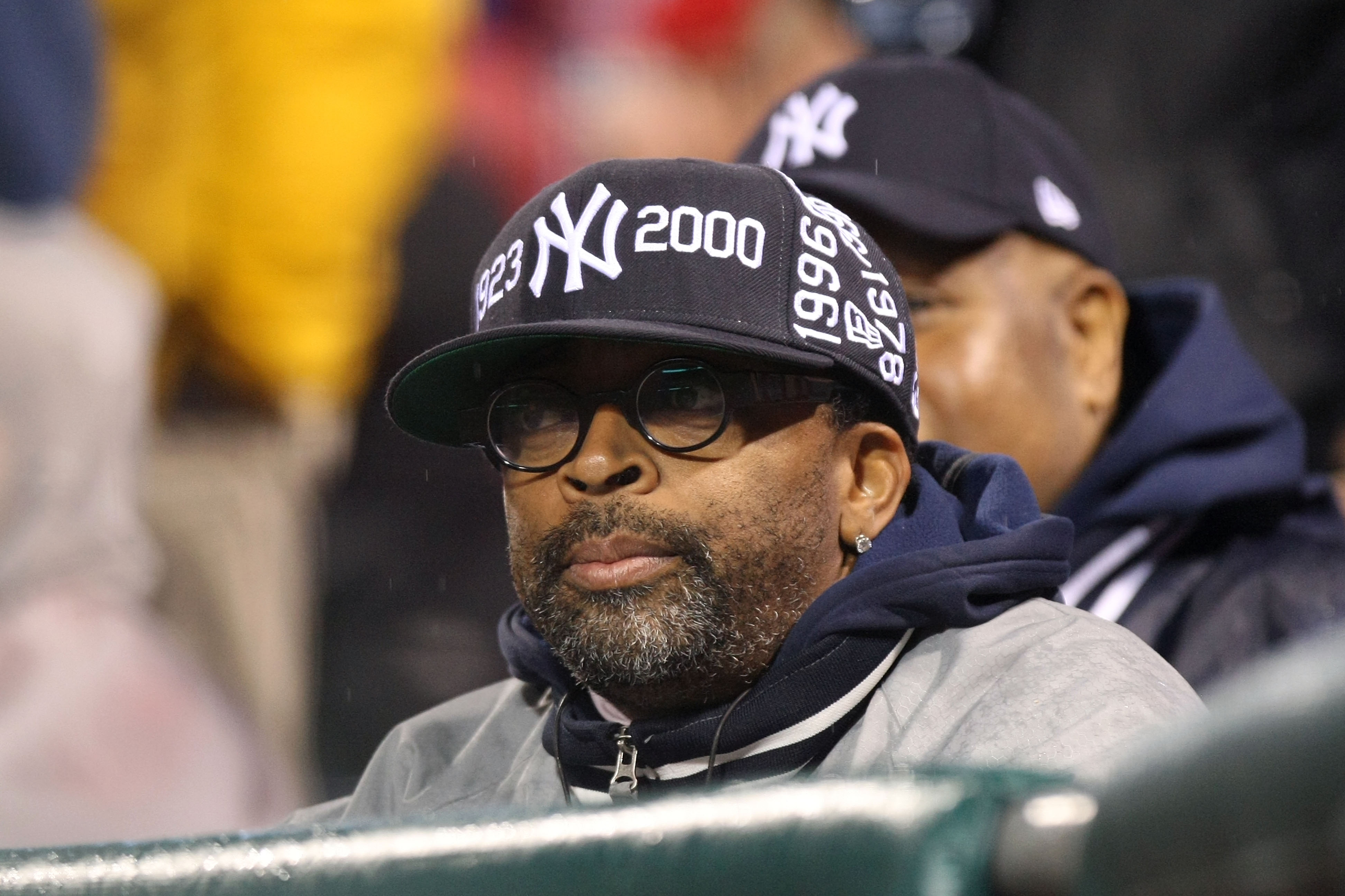 PHILADELPHIA - OCTOBER 31:  Spike Lee watches the New York Yankees take on the Philadelphia Phillies in Game Three of the 2009 MLB World Series at Citizens Bank Park on October 31, 2009 in Philadelphia, Pennsylvania.  (Photo by Nick Laham/Getty Images)