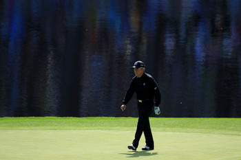 AUGUSTA, GA - APRIL 06:  Gary Player of South Africa during the Par 3 Contest prior to the 2011 Masters Tournament at Augusta National Golf Club on April 6, 2011 in Augusta, Georgia.  (Photo by David Cannon/Getty Images)