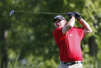 HUMBLE, TX - MARCH 31:  Tommy Gainey hits a drive during the first round of the Shell Houston Open at Redstone Golf Club on March 31, 2011 in Humble, Texas.  (Photo by Michael Cohen/Getty Images)