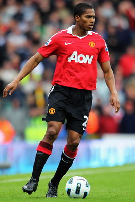 BLACKBURN, ENGLAND - MAY 14:  Antonio Valencia of Manchester United in action during the Barclays Premier League match between Blackburn Rovers and Manchester United at Ewood park on May 14, 2011 in Blackburn, England.  (Photo by Dean Mouhtaropoulos/Getty