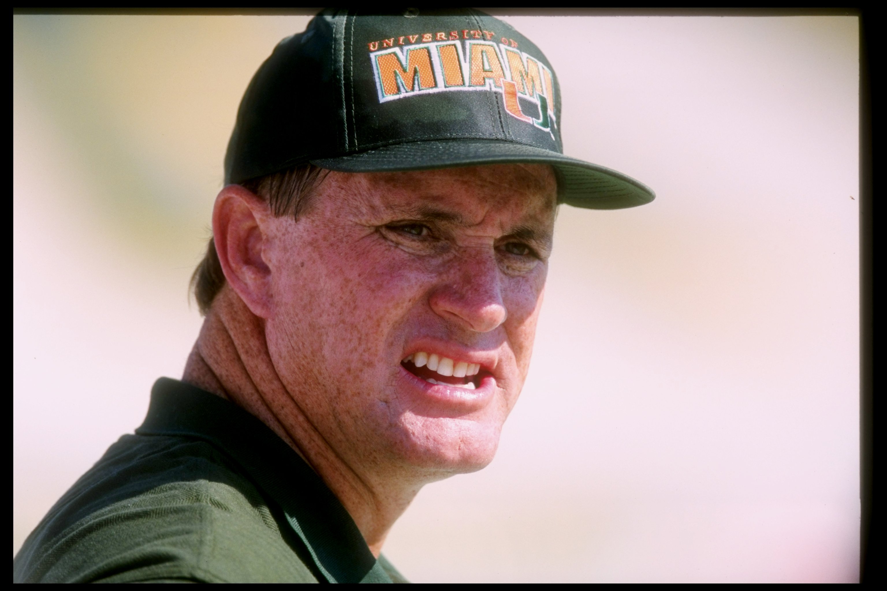 30 Aug 1997: Head coach Butch Davis of the University of Miami during the Hurricanes 45-14 win over the Baylor University Bears at Floyd Casey Stadium in Waco, Texas. Mandatory Credit: Stephen Dunn /Allsport